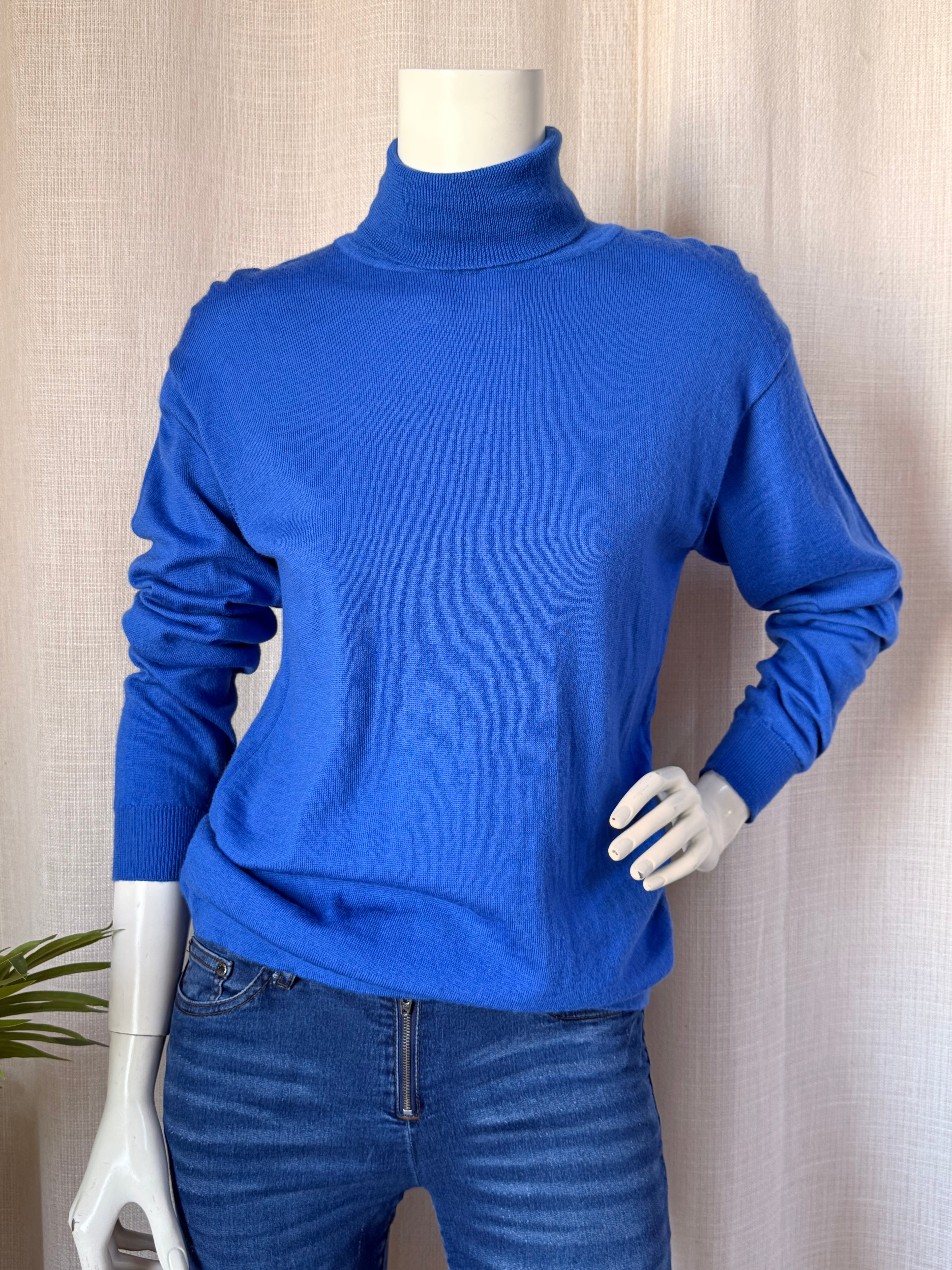 BEATRICE M. Royal Blue Turtleneck | UK 8