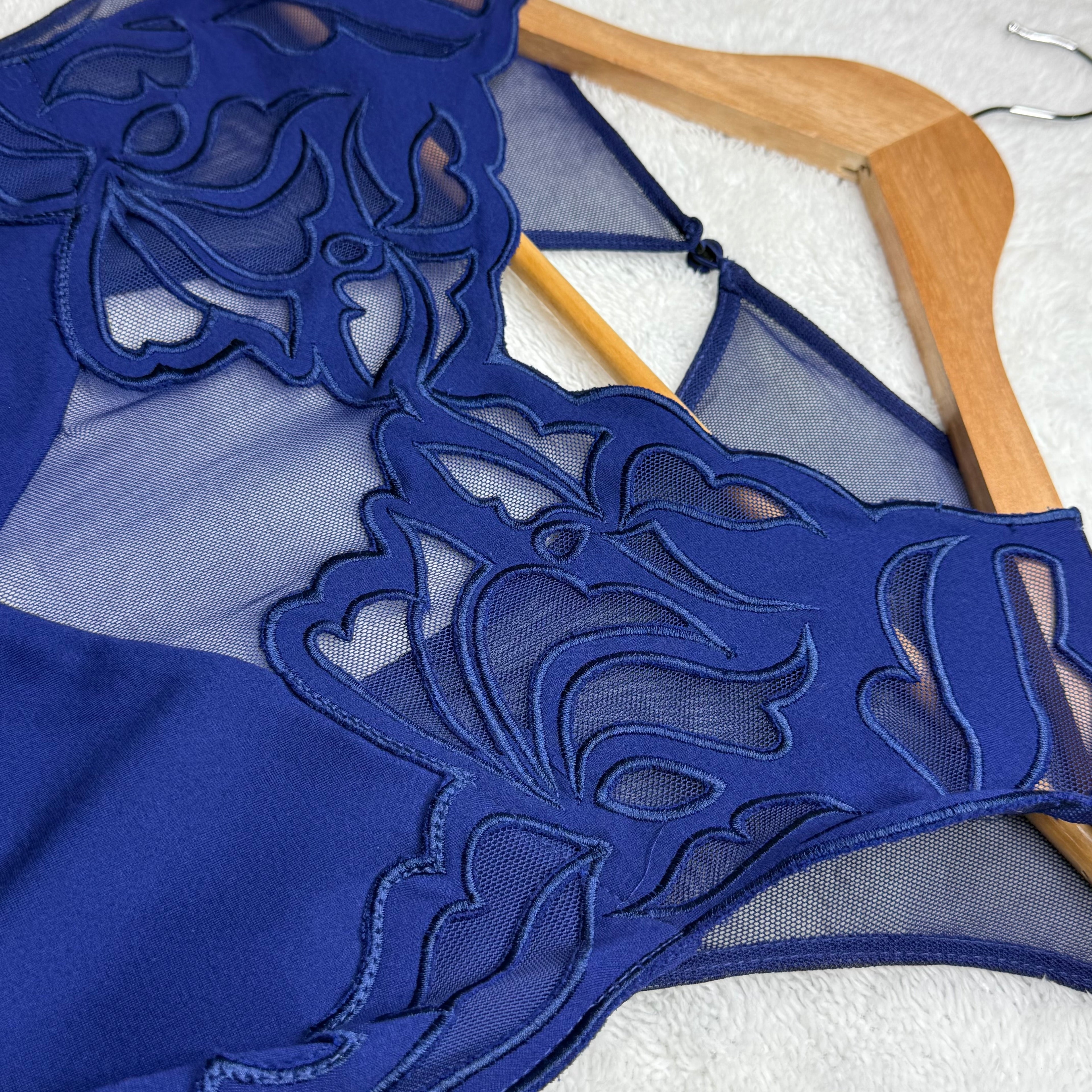 Lipsy London Navy Blue Lace Dress