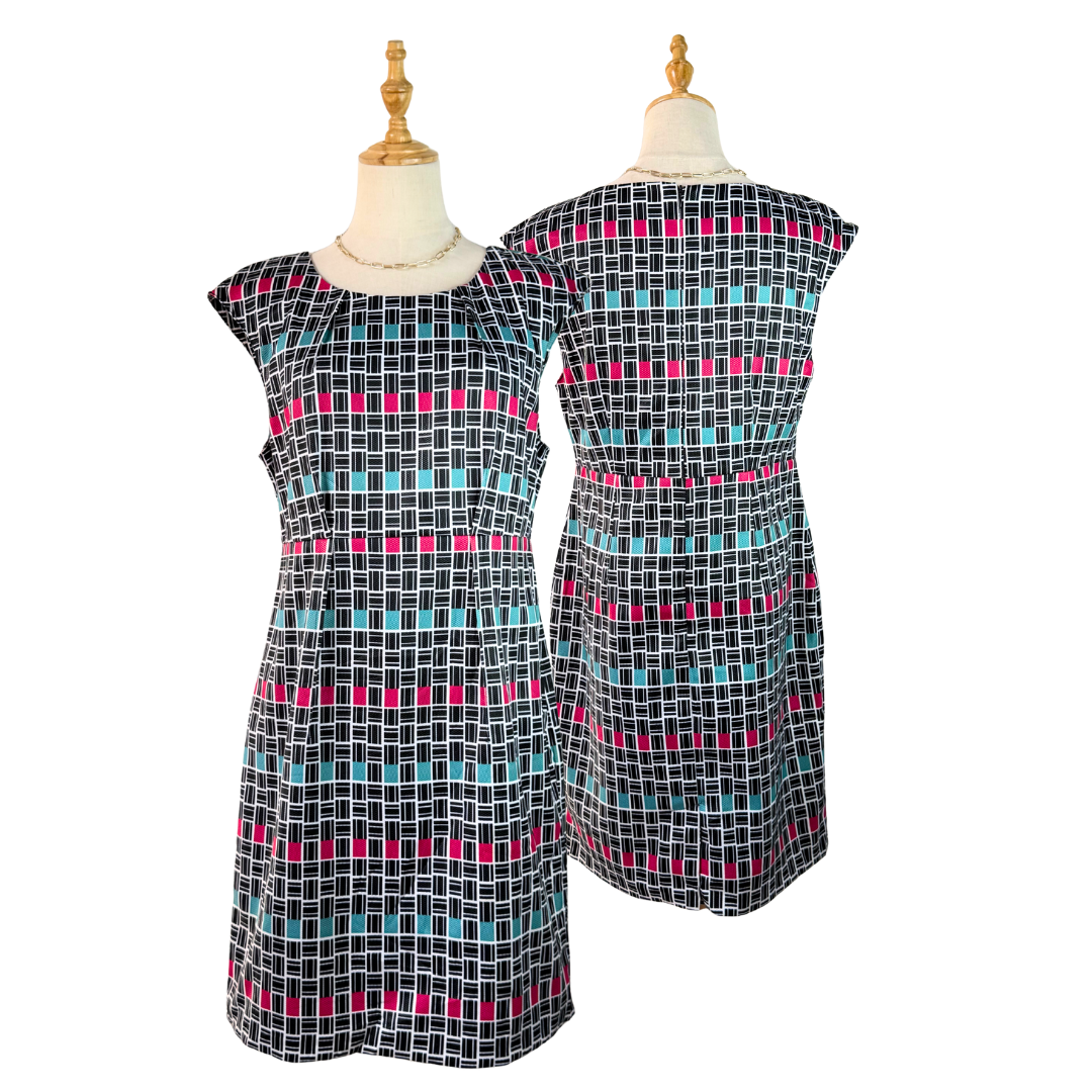 DARLING London Geometric Print Sleeveless Dress | Large