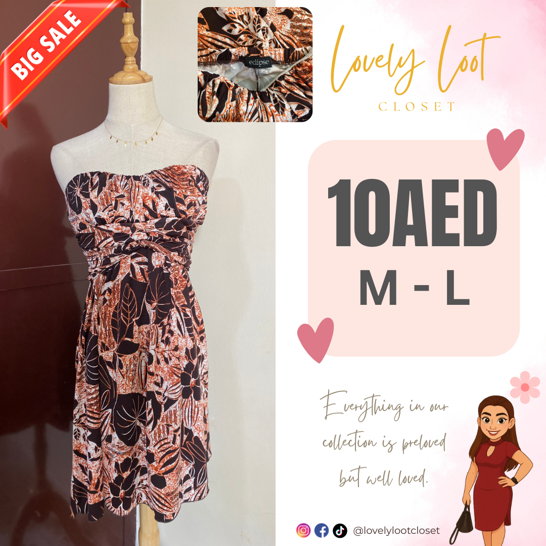 Strapless Floral Mini Dress