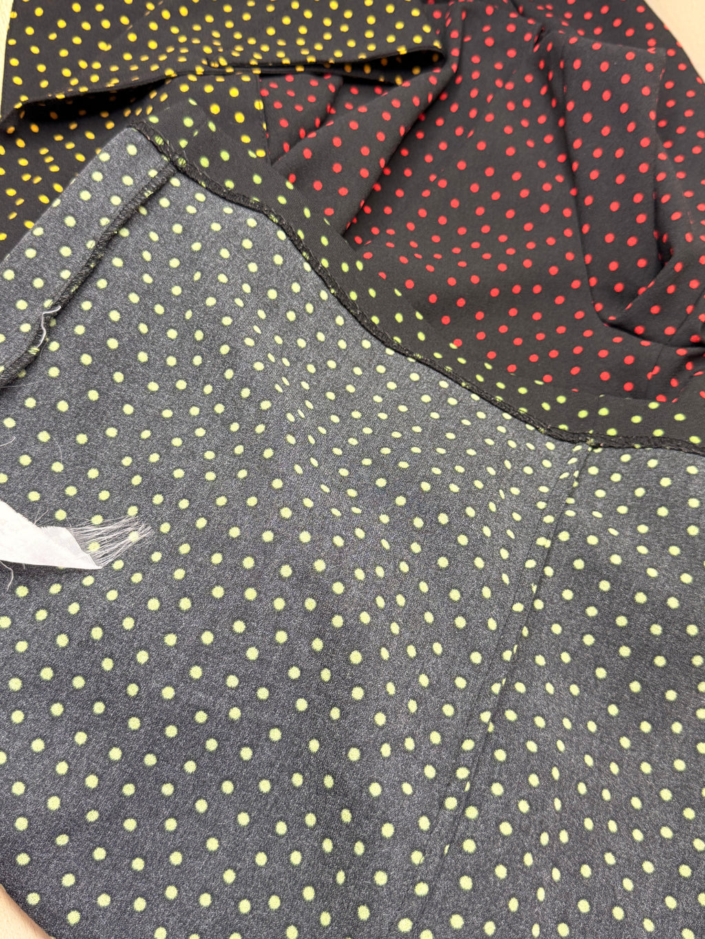 Zara Woman Polka Dot Faux Wrap Midi Dress with Waist Tie (Size S)