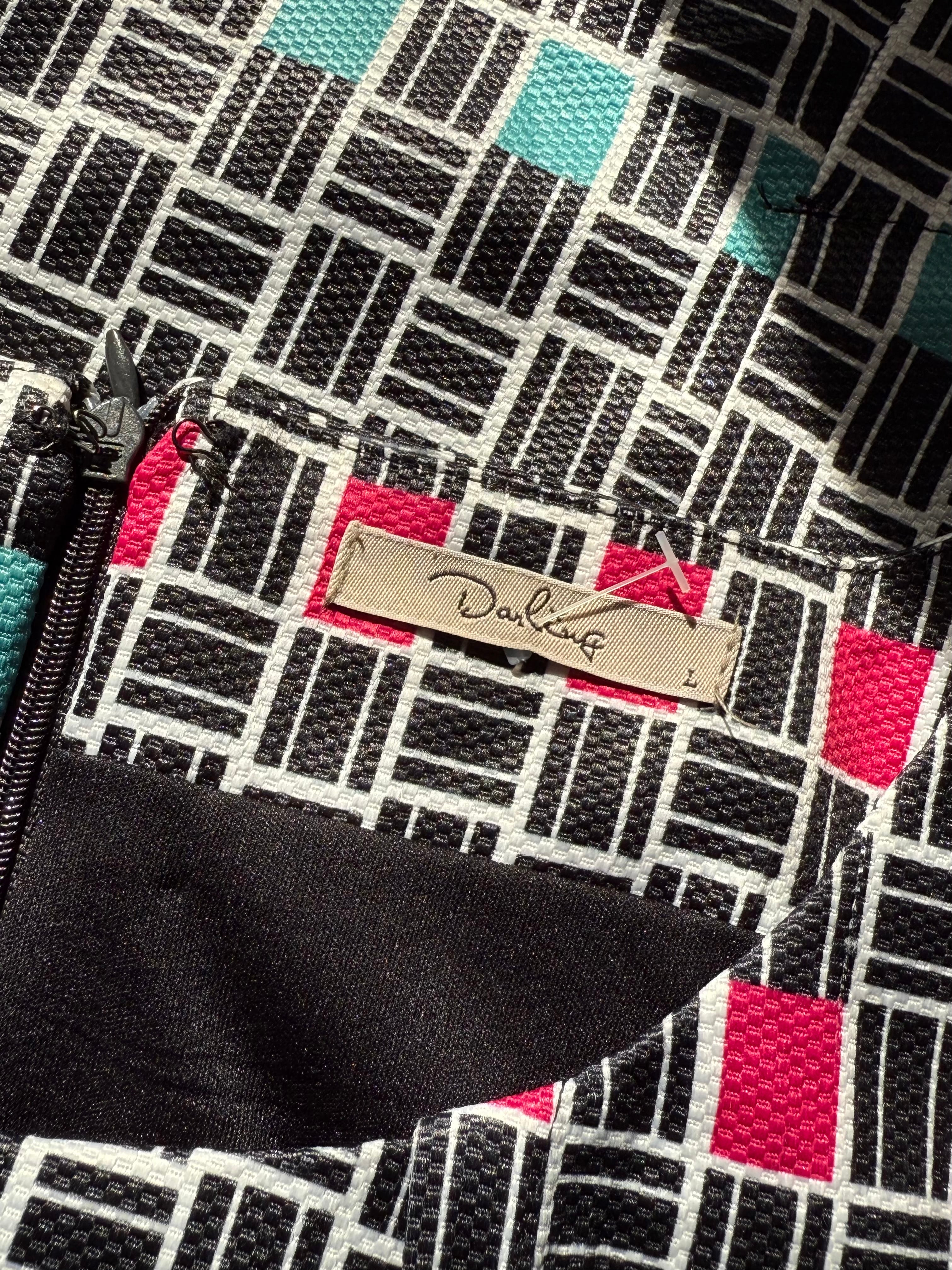 DARLING London Geometric Print Sleeveless Dress | Large