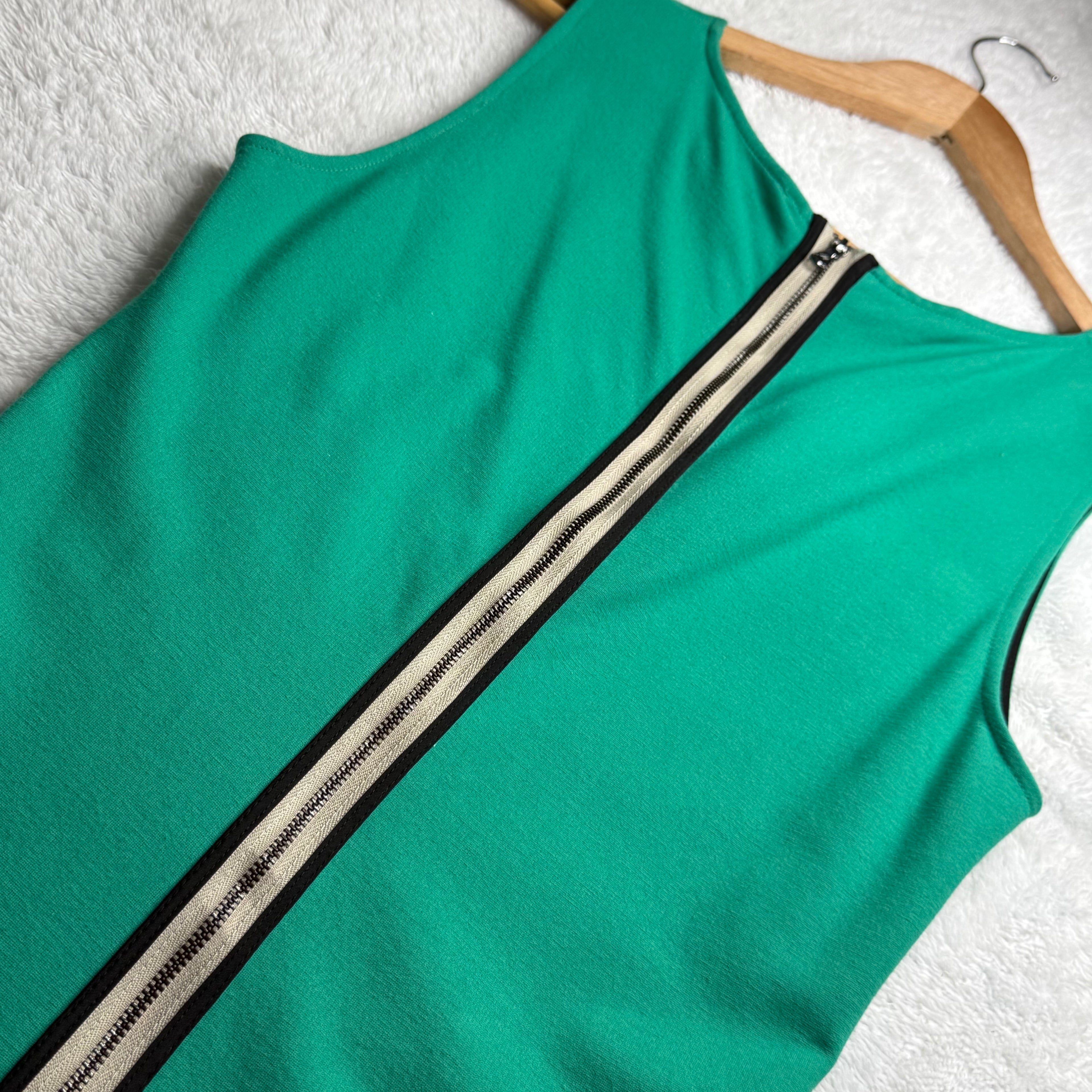 Kenneth Cole Emerald Green Ruched Dress