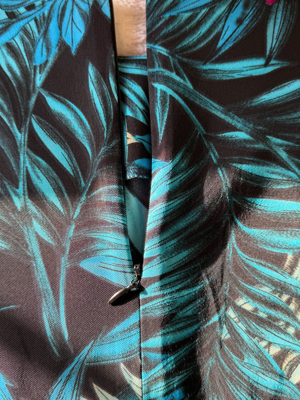 AB STUDIO Tropical Print Sheath Dress | UK 8 (Preloved)