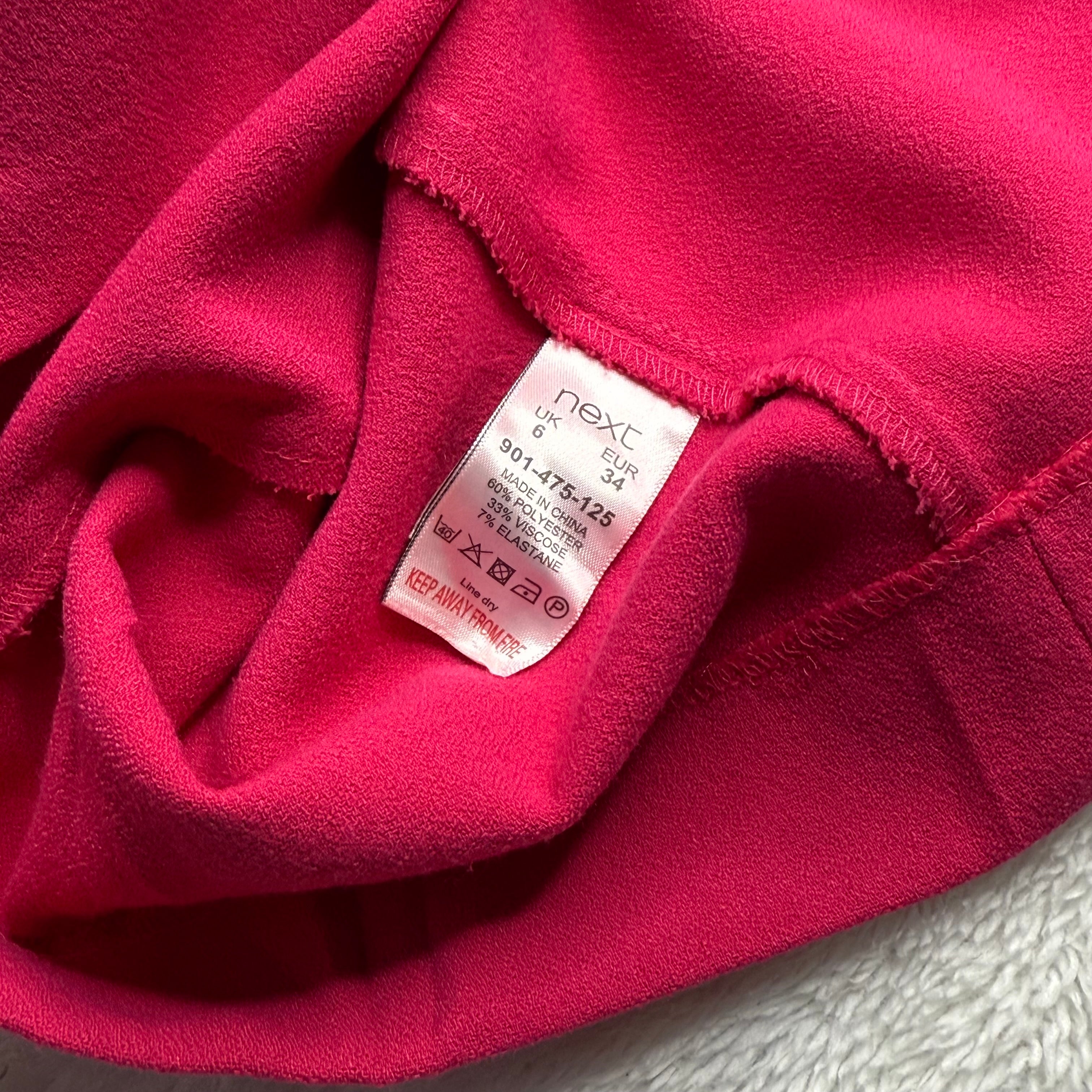 Next Bold Pink V-Neck Sleeveless Midi Dress