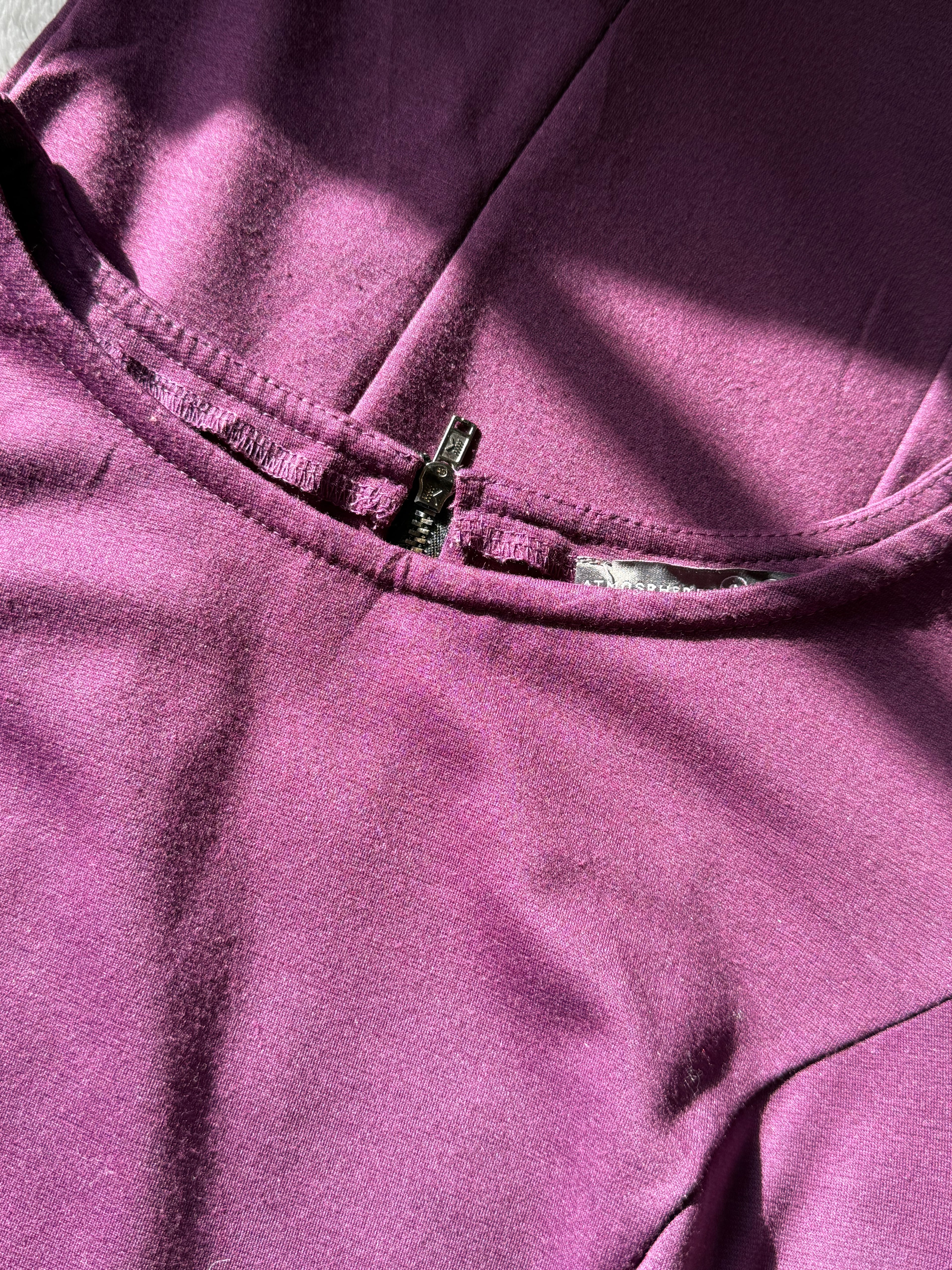 ATMOSPHERE Purple Bodycon Dress with Exposed Zip | UK 8