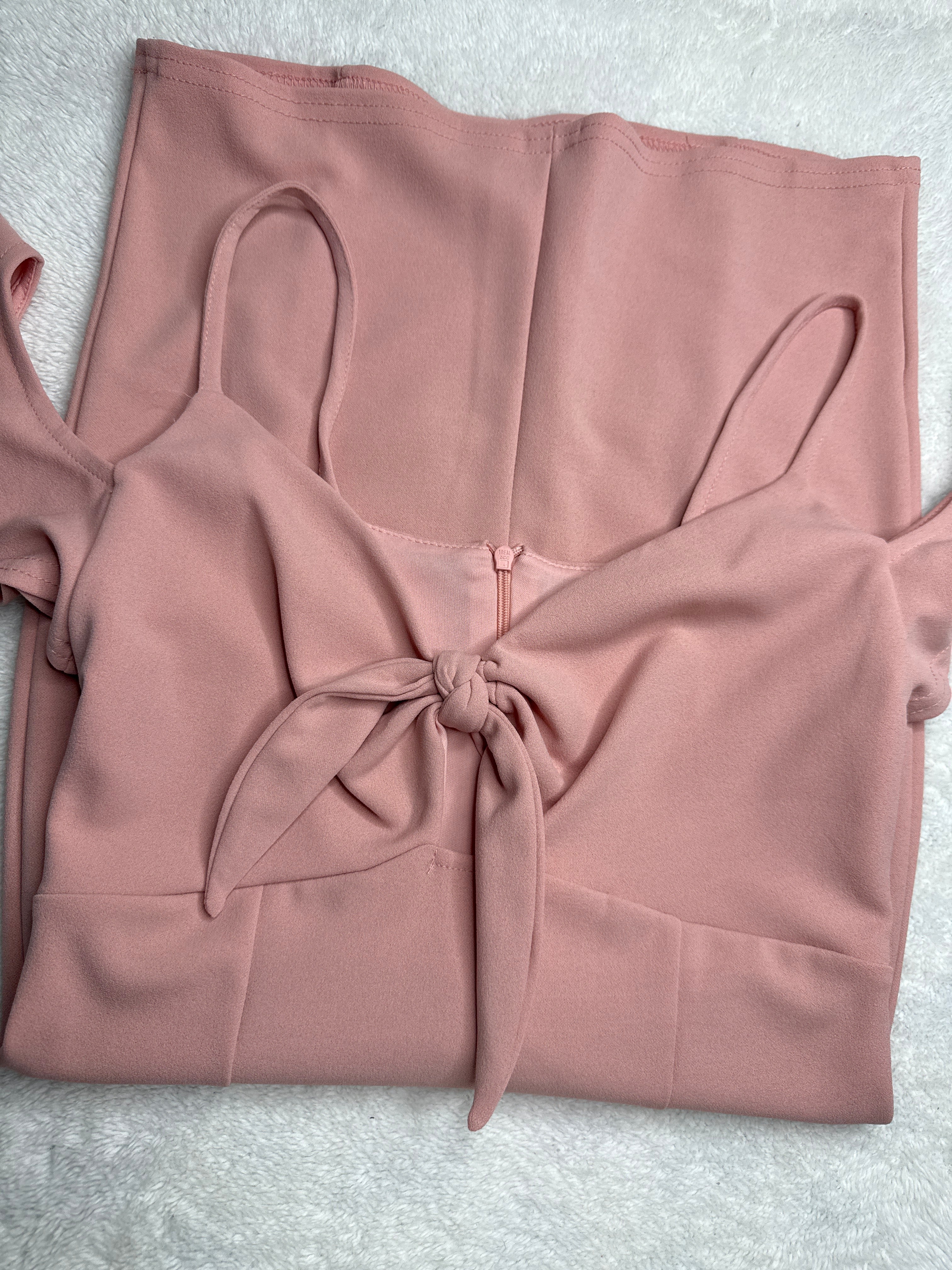 Blush Pink Off-the-Shoulder Dress (Medium)