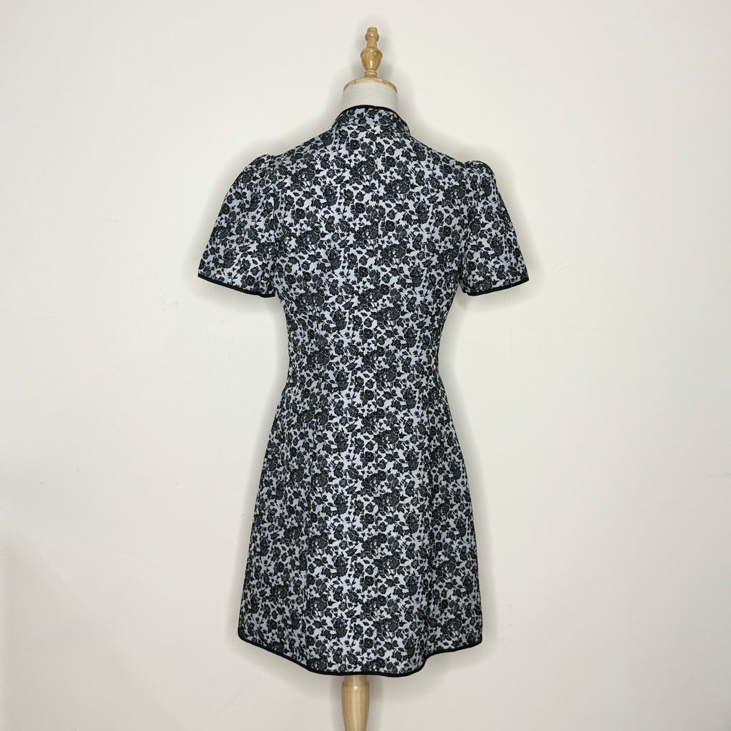 Goelia Black and White Floral Dress (Like New)