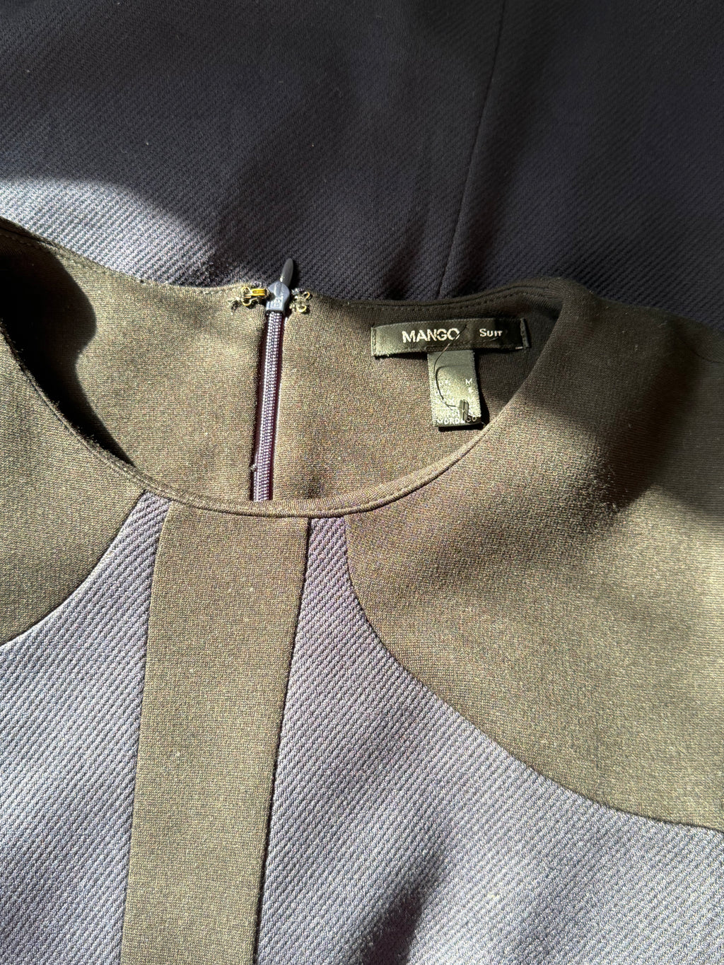 MANGO SUIT Colour-Block Long-Sleeve Dress | EUR M (Preloved)