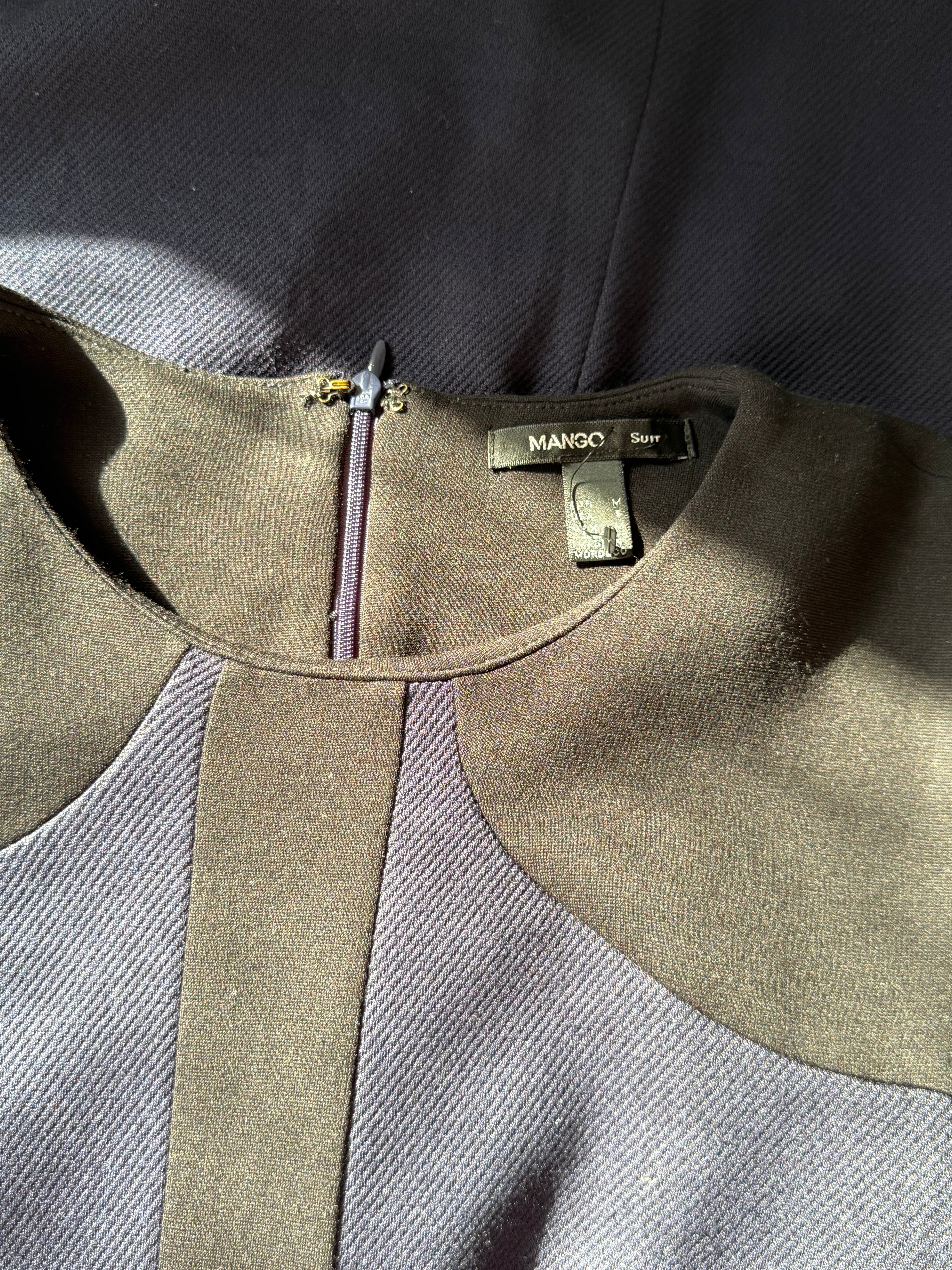 MANGO SUIT Colour-Block Long-Sleeve Dress | EUR M (Preloved)