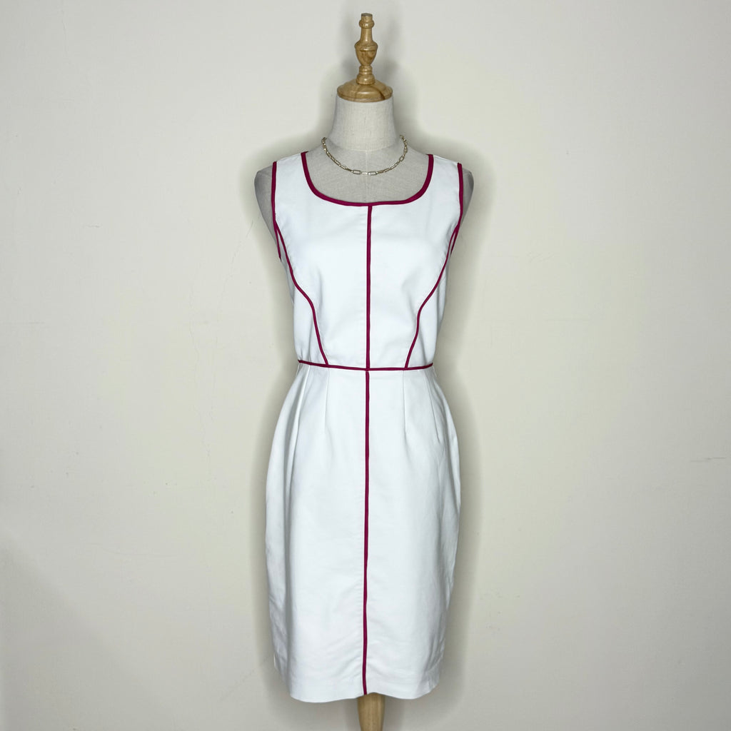 Target Limited Edition White Dress with Pink Contrast Piping