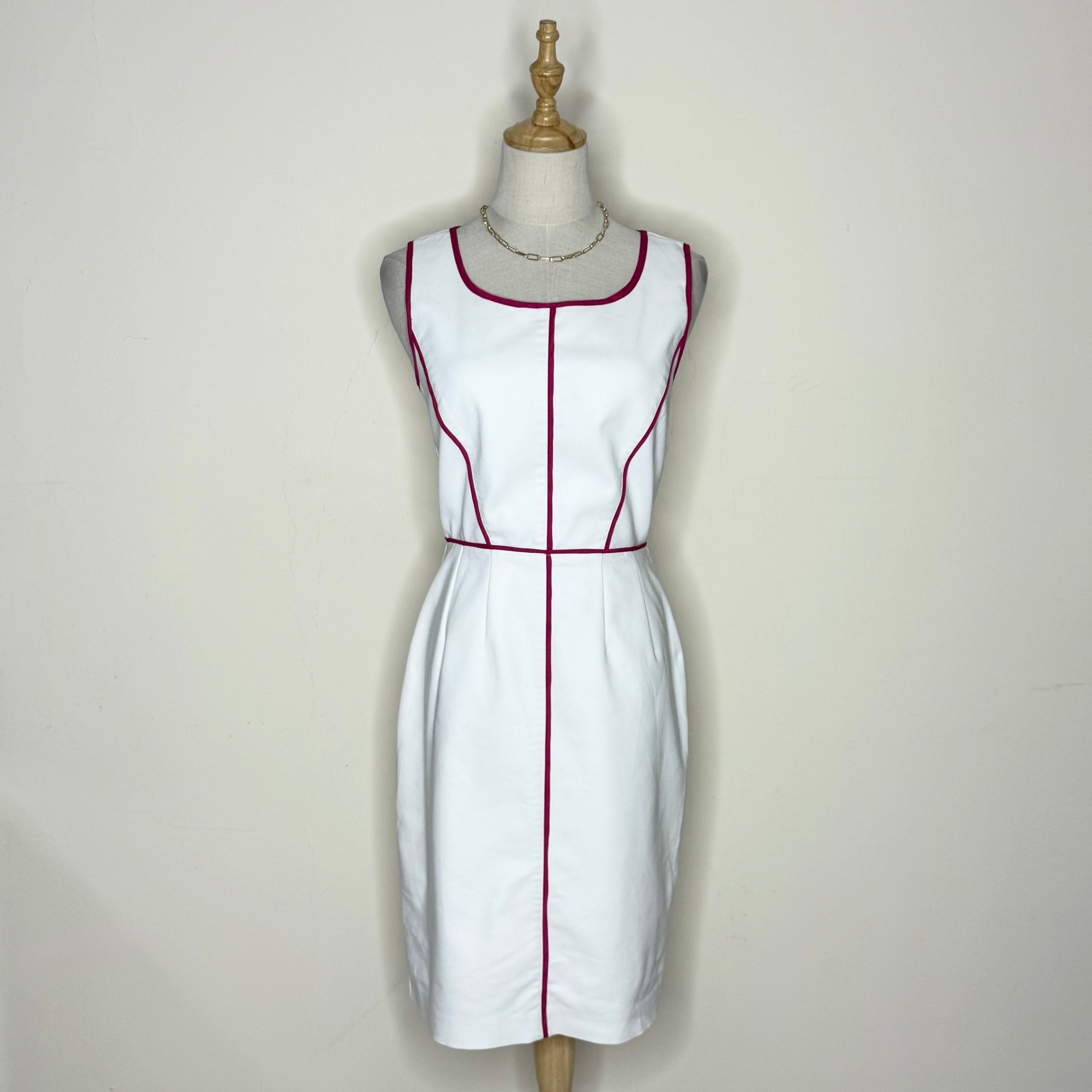 Target Limited Edition White Dress with Pink Contrast Piping