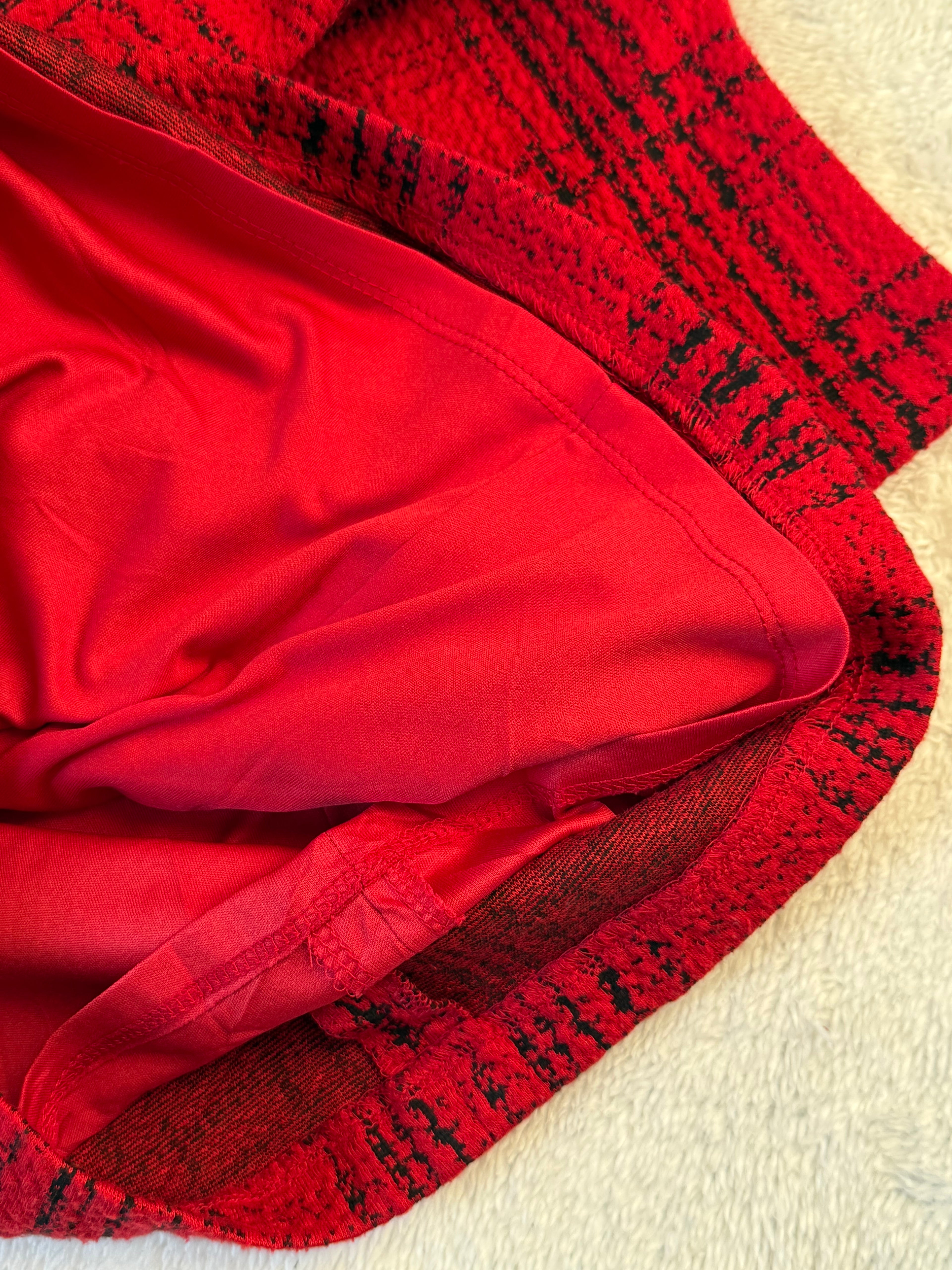 Calvin Klein Red Plaid Sheath Dress | XS Petite