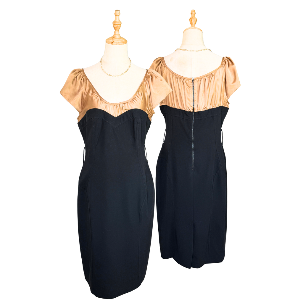 STAR BY JULIEN MACDONALD Black & Gold Dress | UK 14