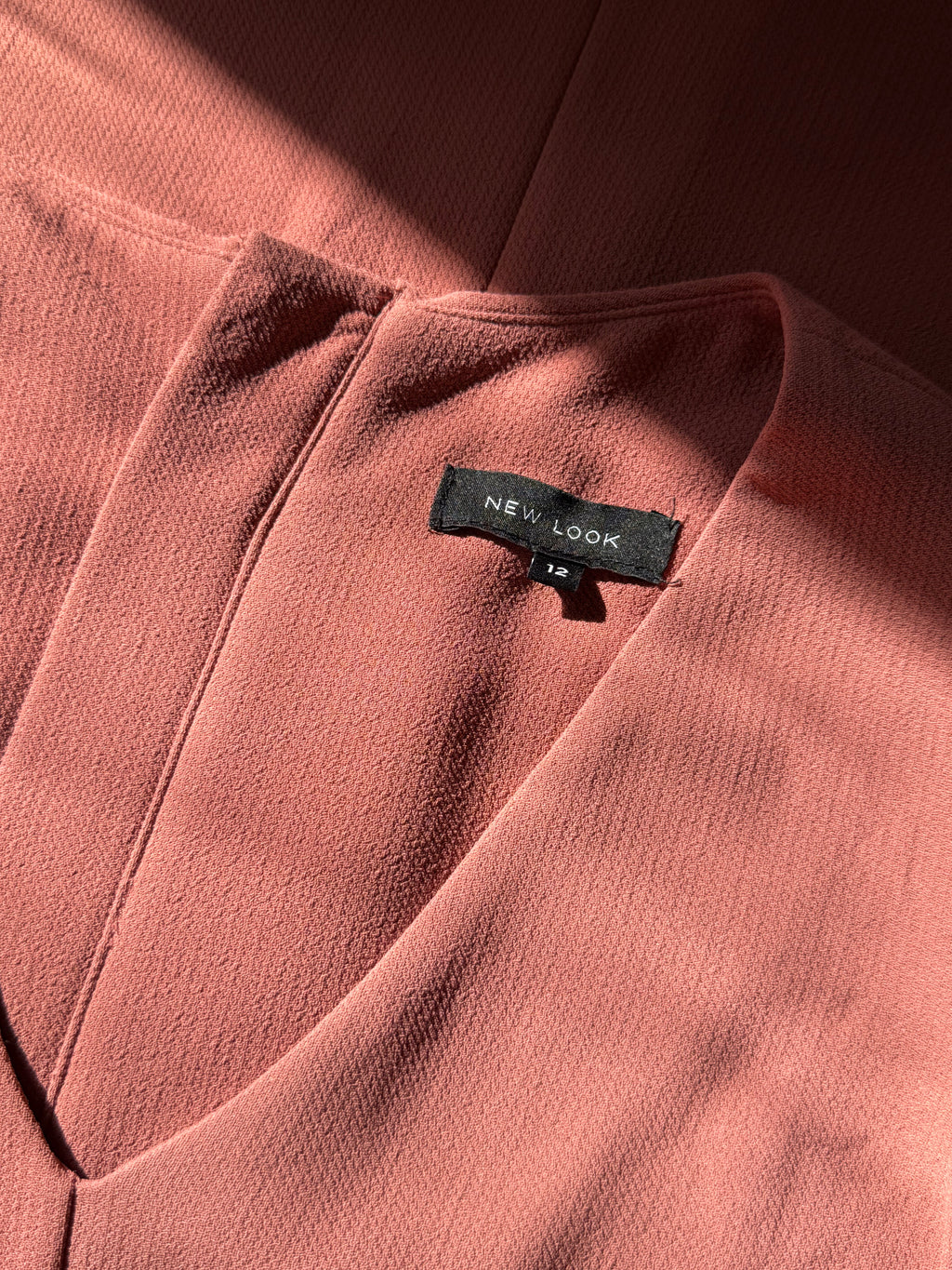 Stylish Preloved NEW LOOK V-Neck Shift Dress with Pockets - UK 12