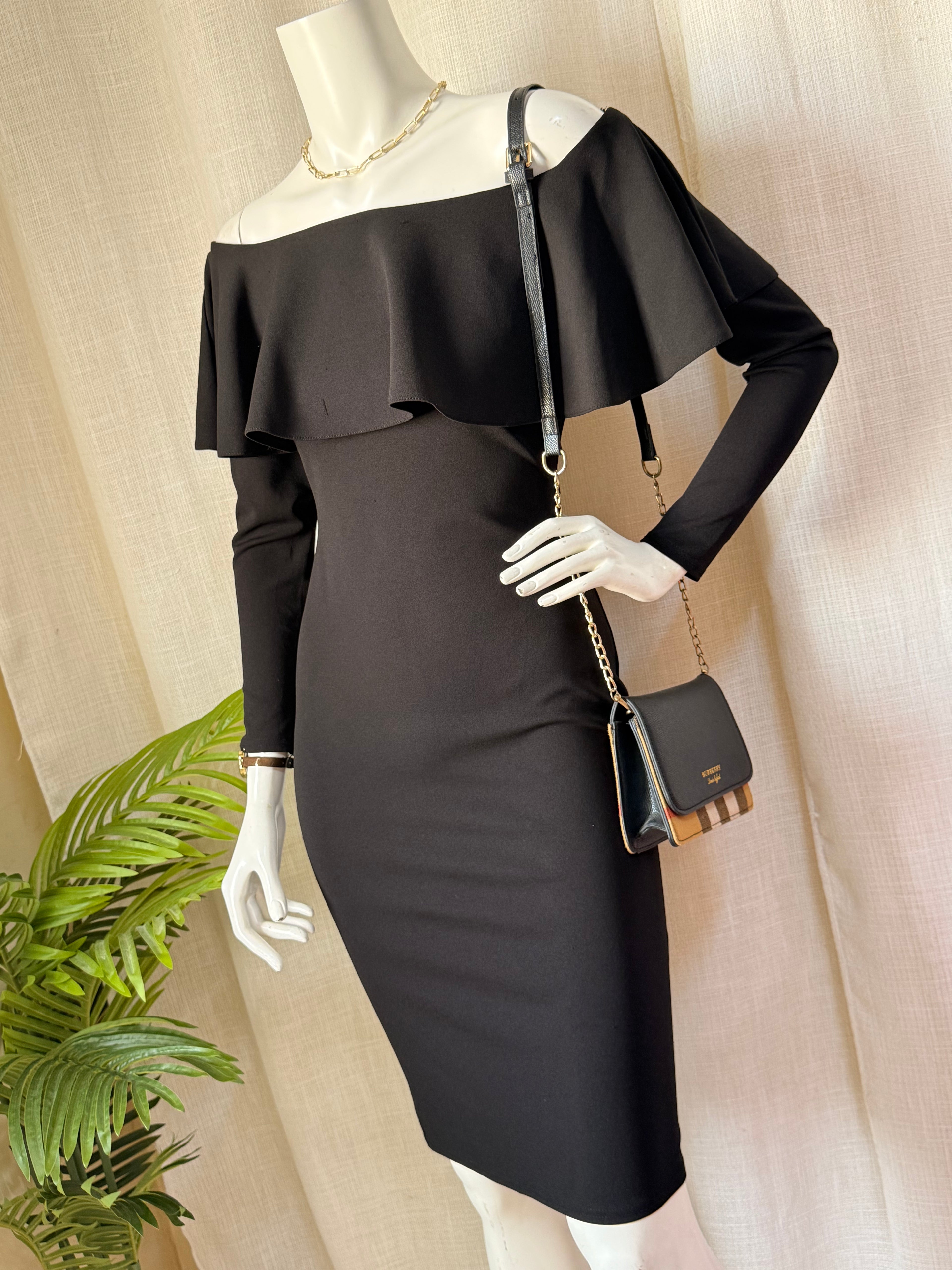 🖤 ADLIB Off-Shoulder Black Dress