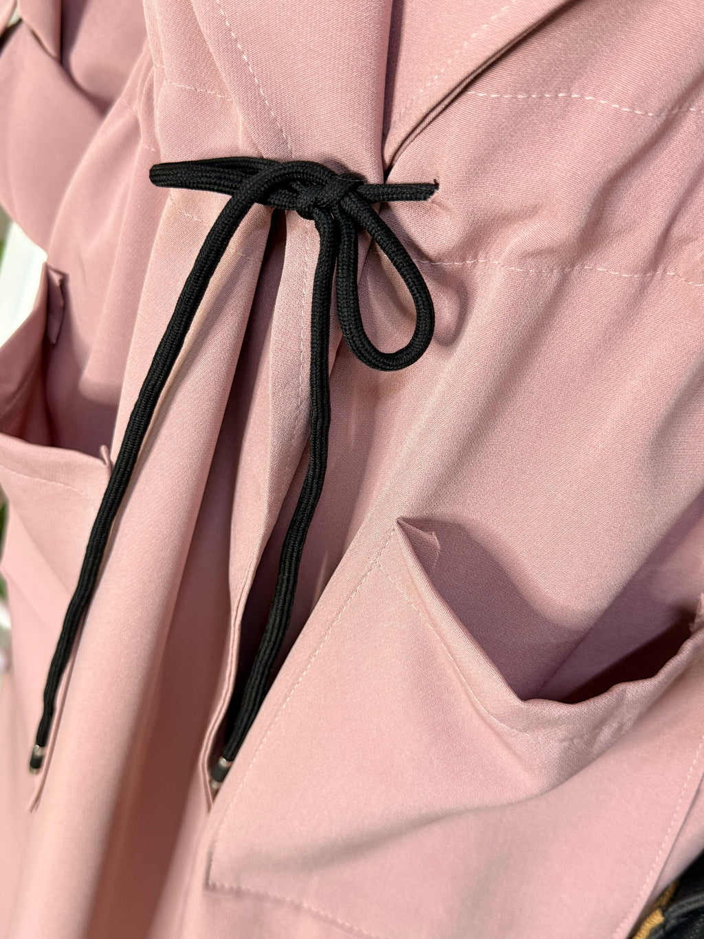 Passion Paris Rose Pink Drawstring Trench Midi Dress – Size M / UK 10 | NWT