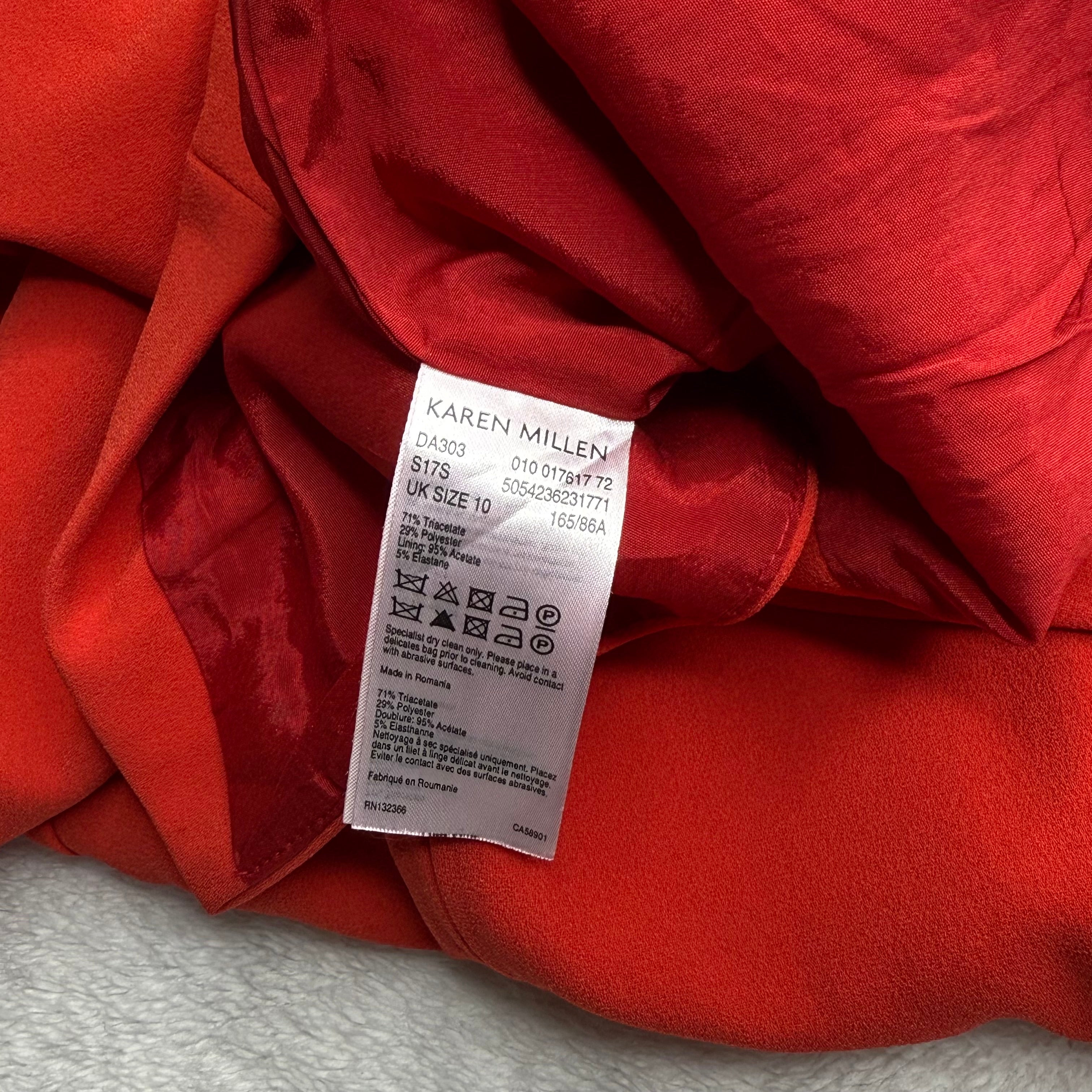 Karen Millen Red Structured Sheath Dress
