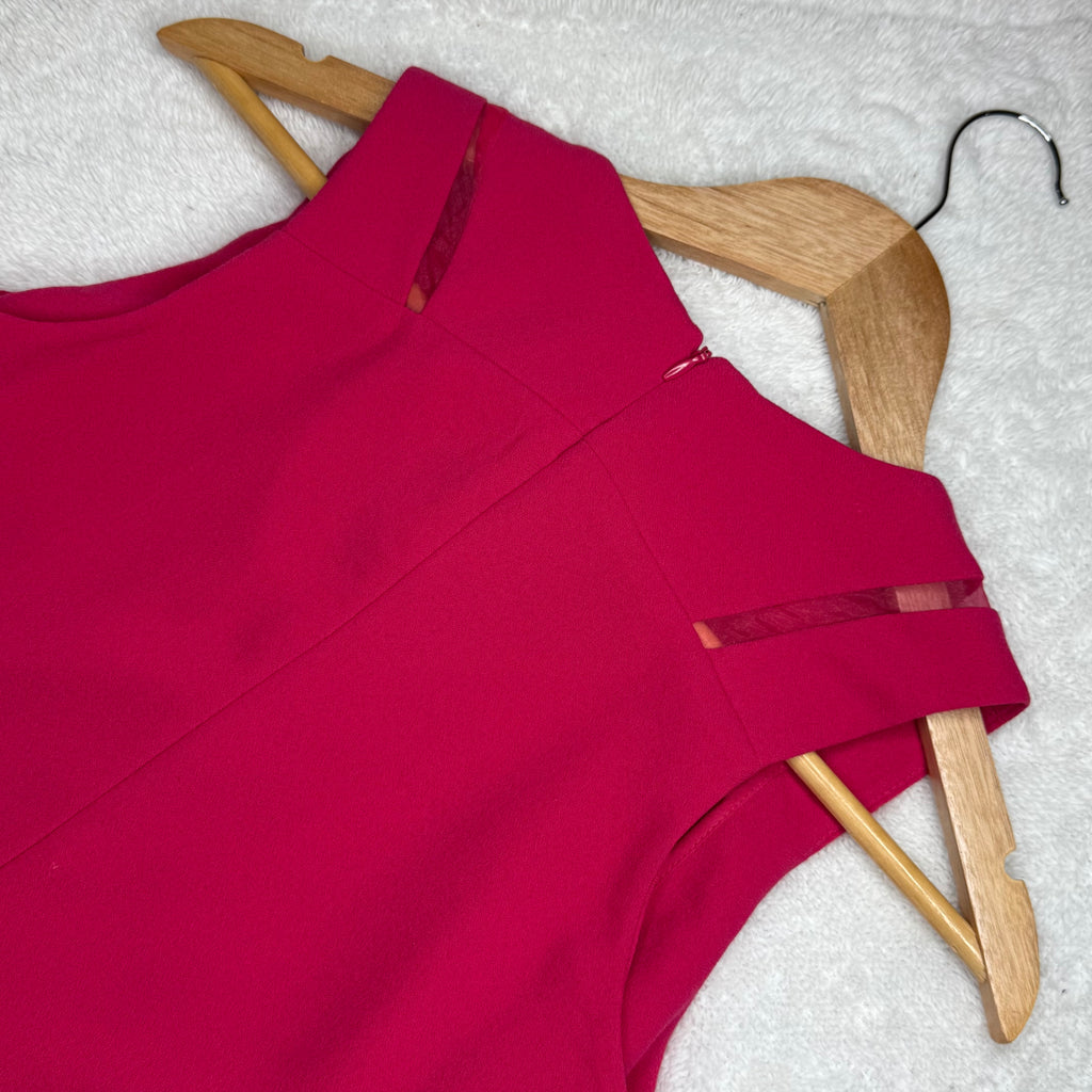 Next Bold Pink V-Neck Sleeveless Midi Dress