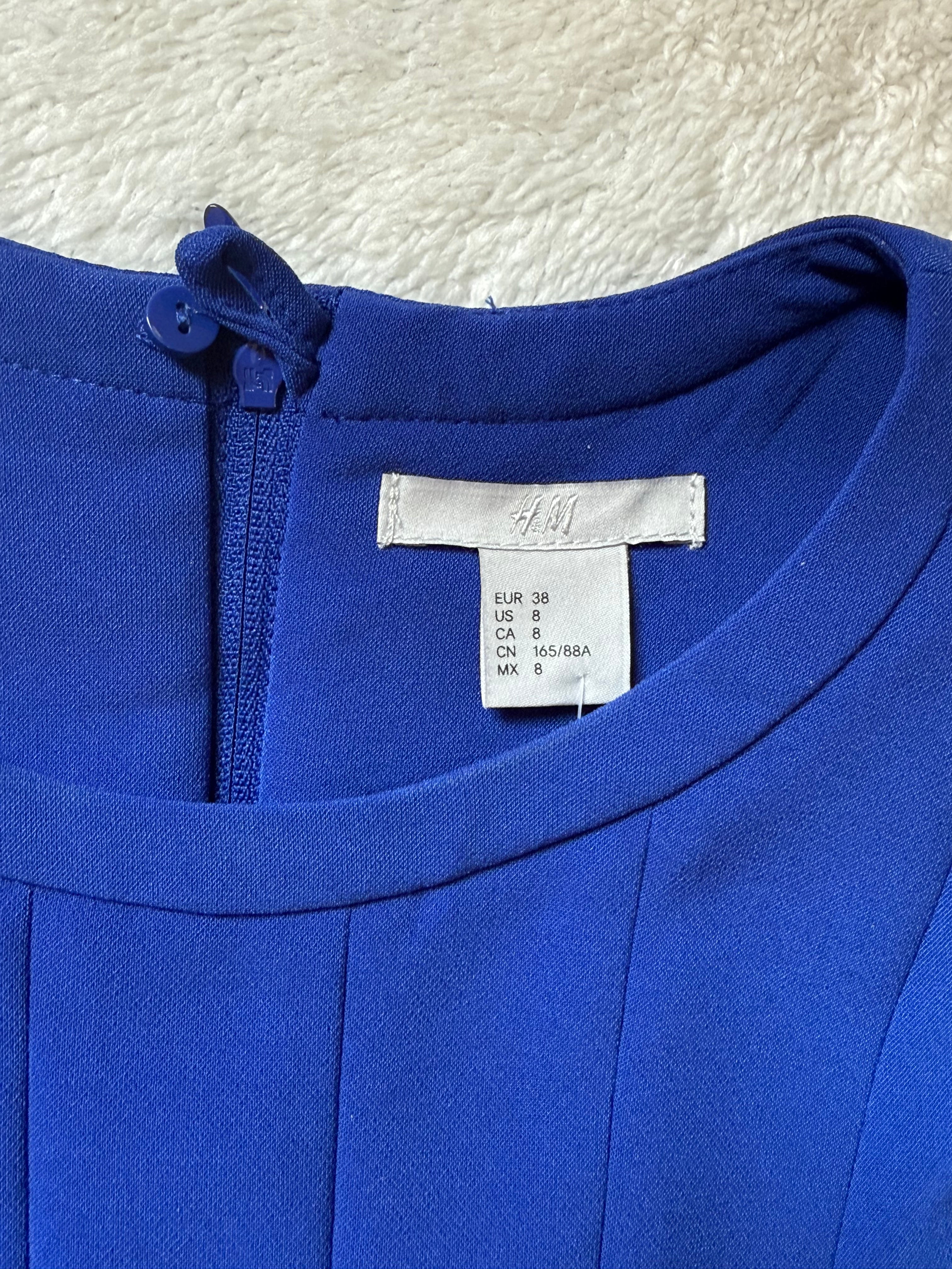 H&M NWT Royal Blue Fit & Flare Dress (US 8)