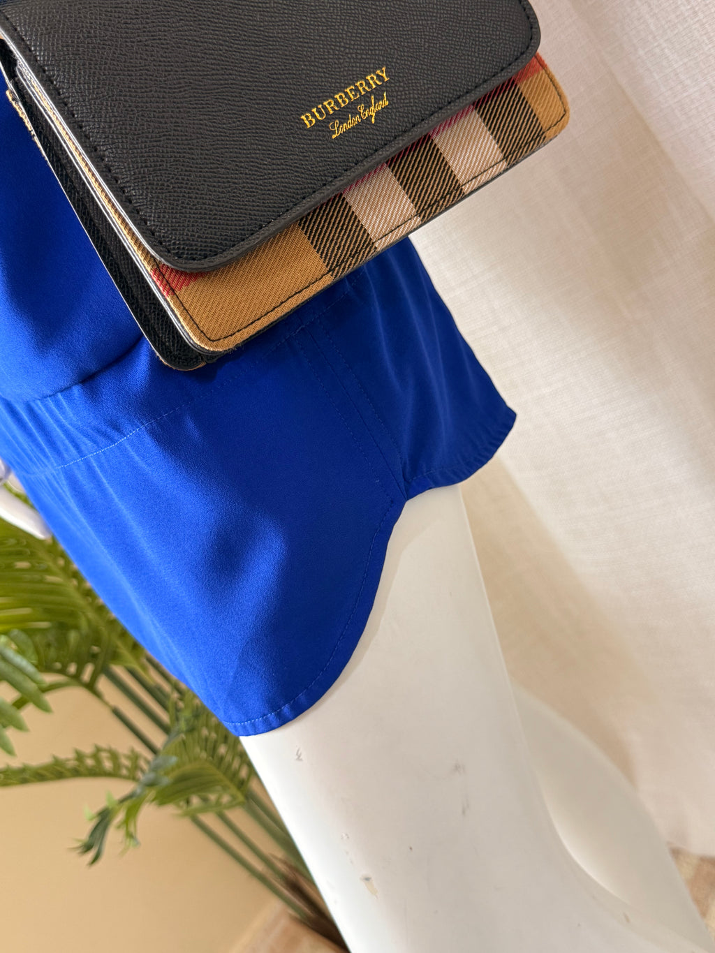 A|wear Cobalt Blue V-Neck Shift Dress with Front Pockets