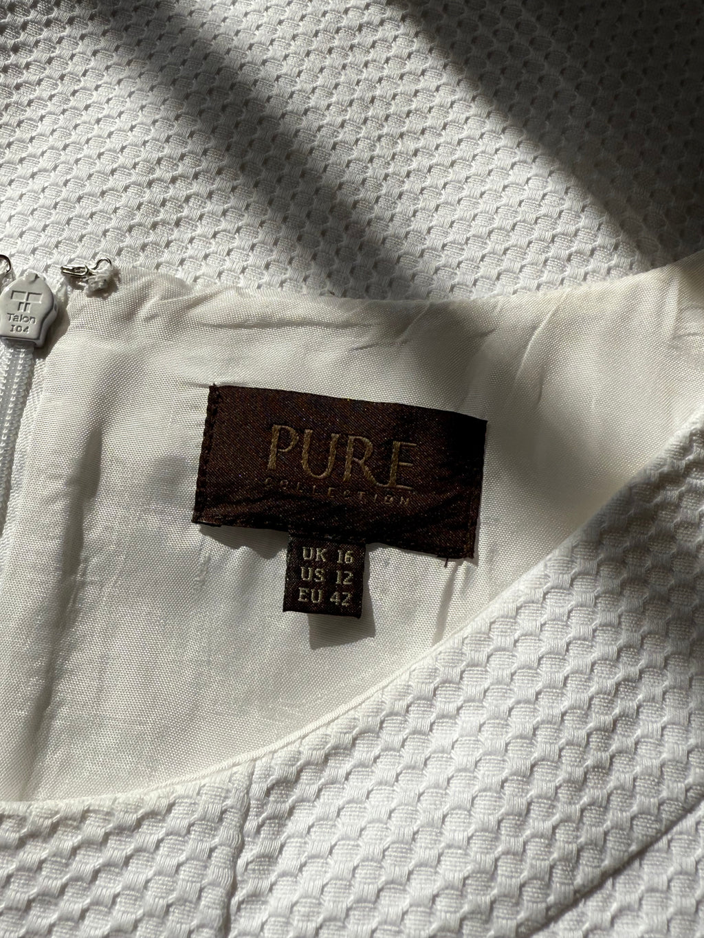 Crisp Preloved PURE White Dress - UK 16 for 45 AED