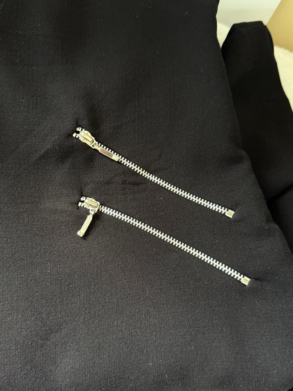 F&F Black Shift Dress with Zipper Detail | UK 14 (Preloved)