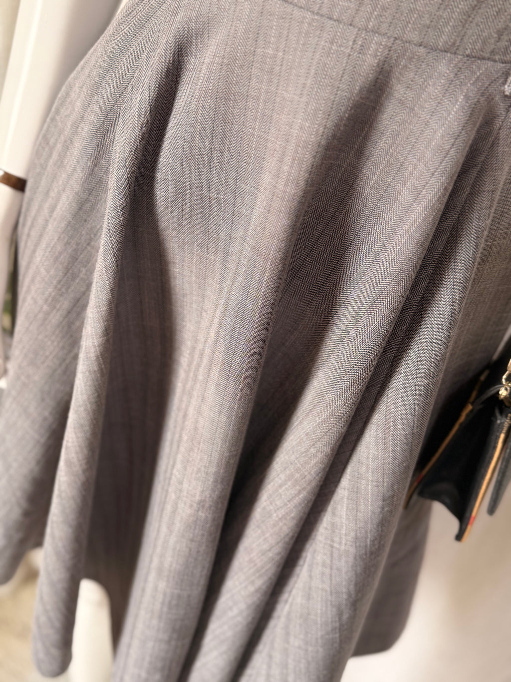 Next Grey Fit & Flare Midi Dress – UK 6 | Petite | Elegant Office & Occasion Wear