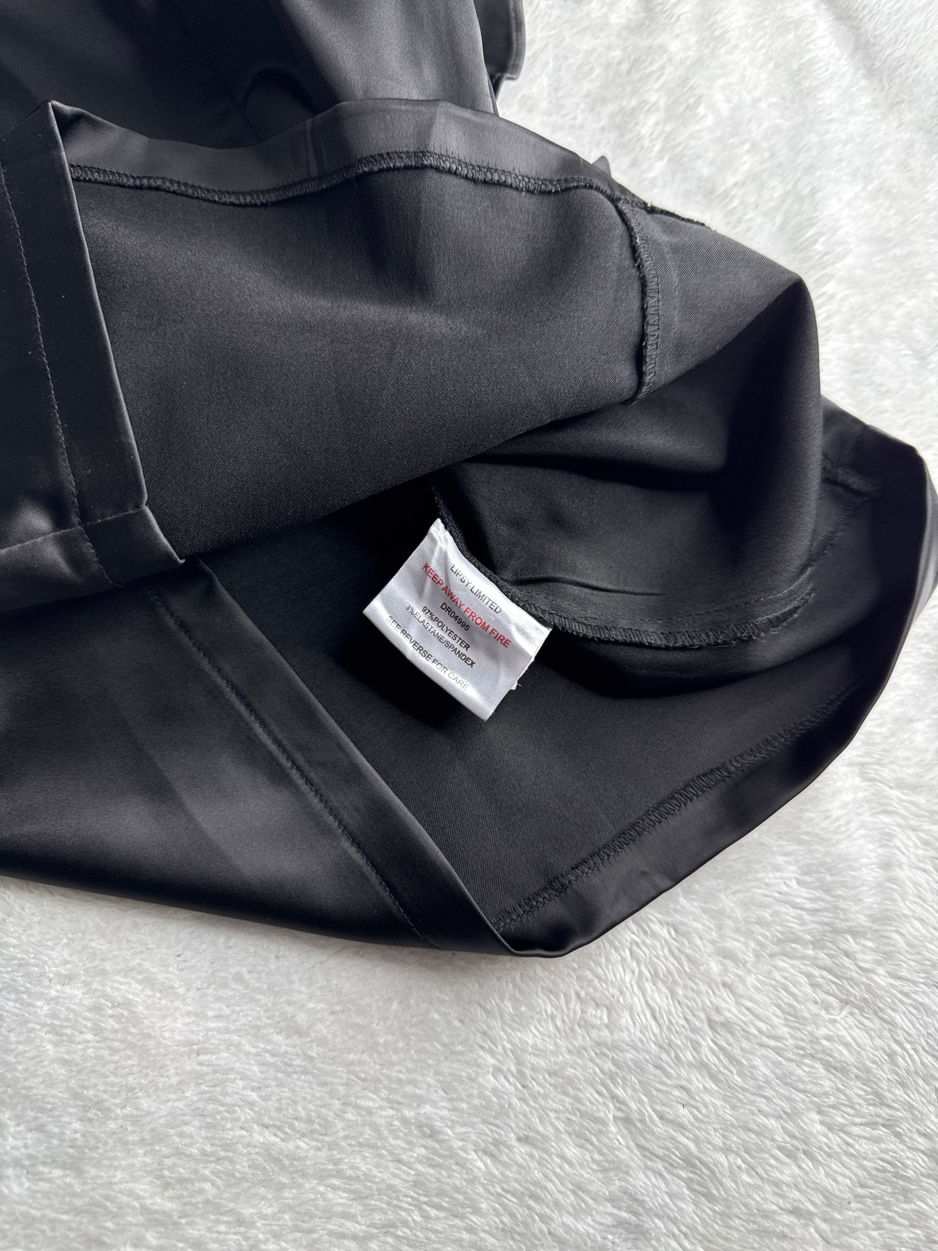 Lipsy London Black Embellished Mini Dress (US 6 / M)