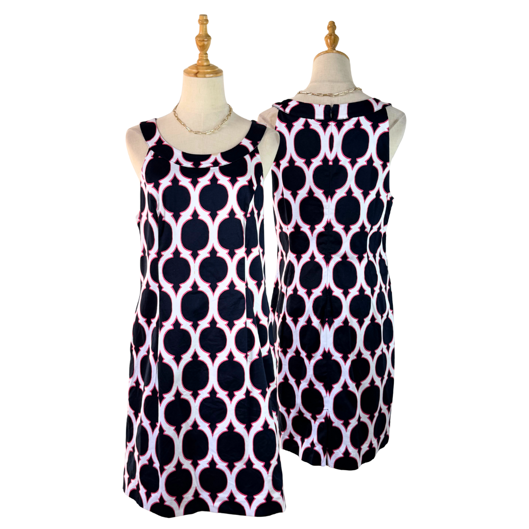 CROWN & IVY Geometric Print Shift Dress (15 AED) - Preloved UK 12
