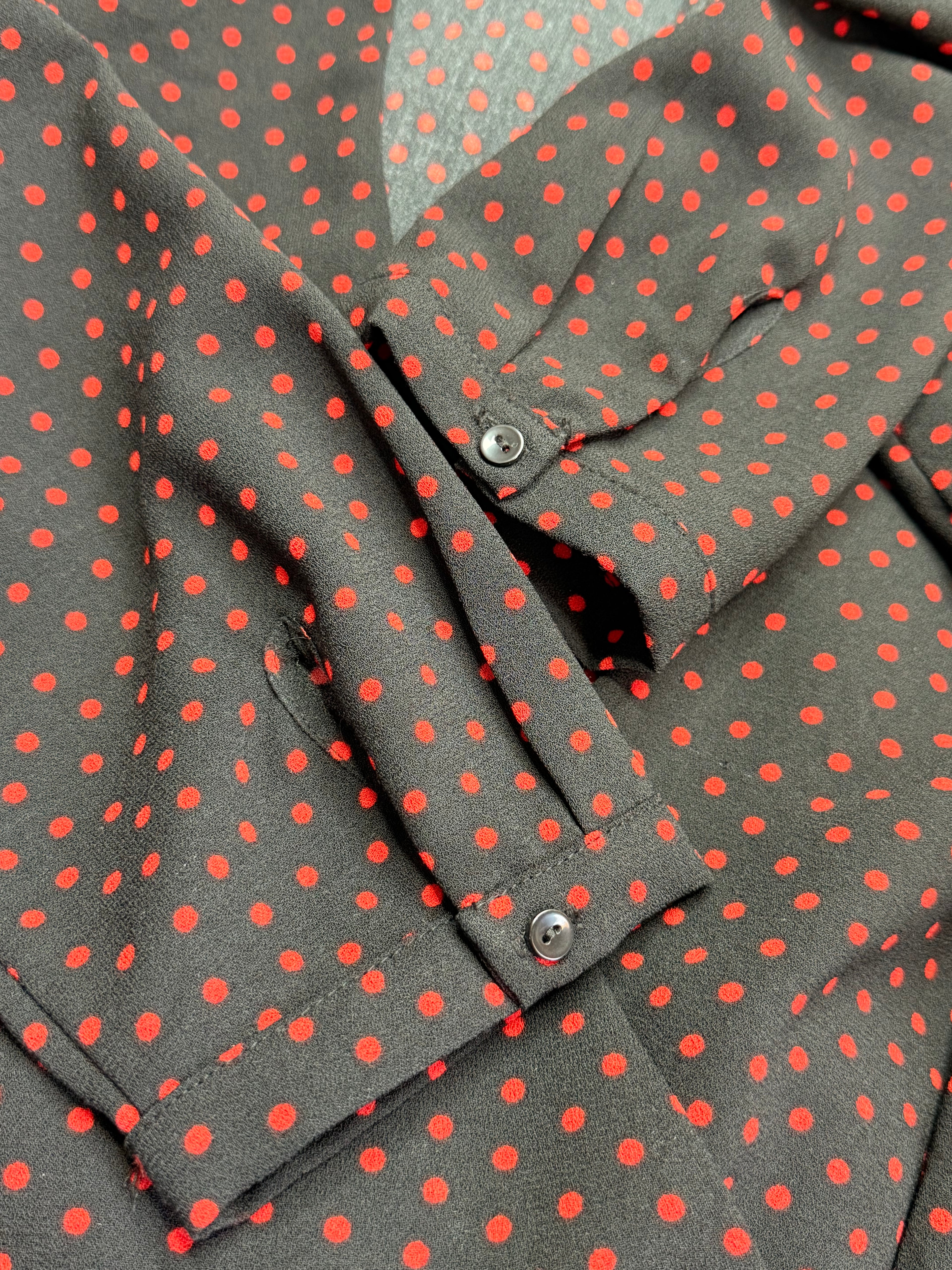 Zara Woman Polka Dot Faux Wrap Midi Dress with Waist Tie (Size S)