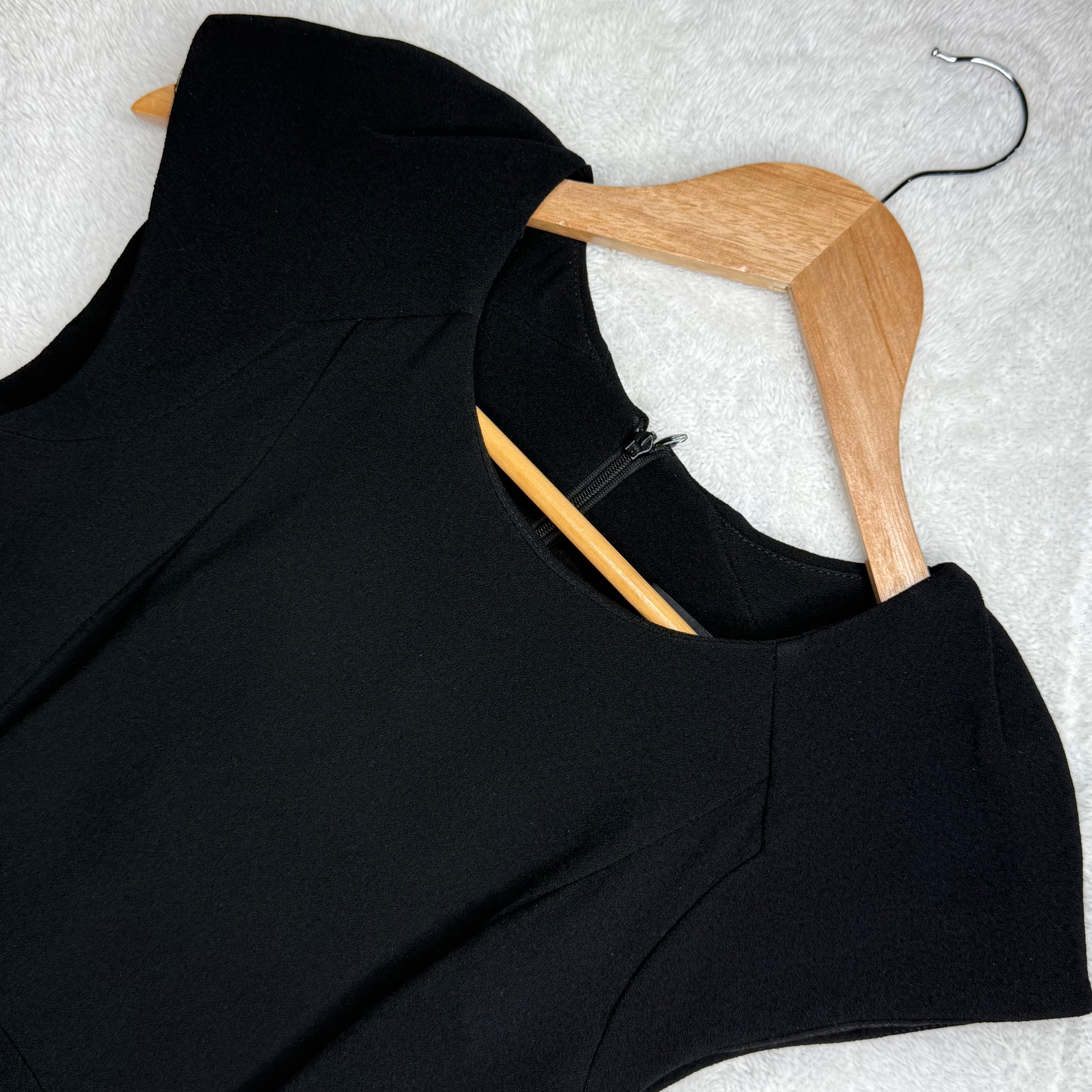 Cue Black Peplum Sheath Dress