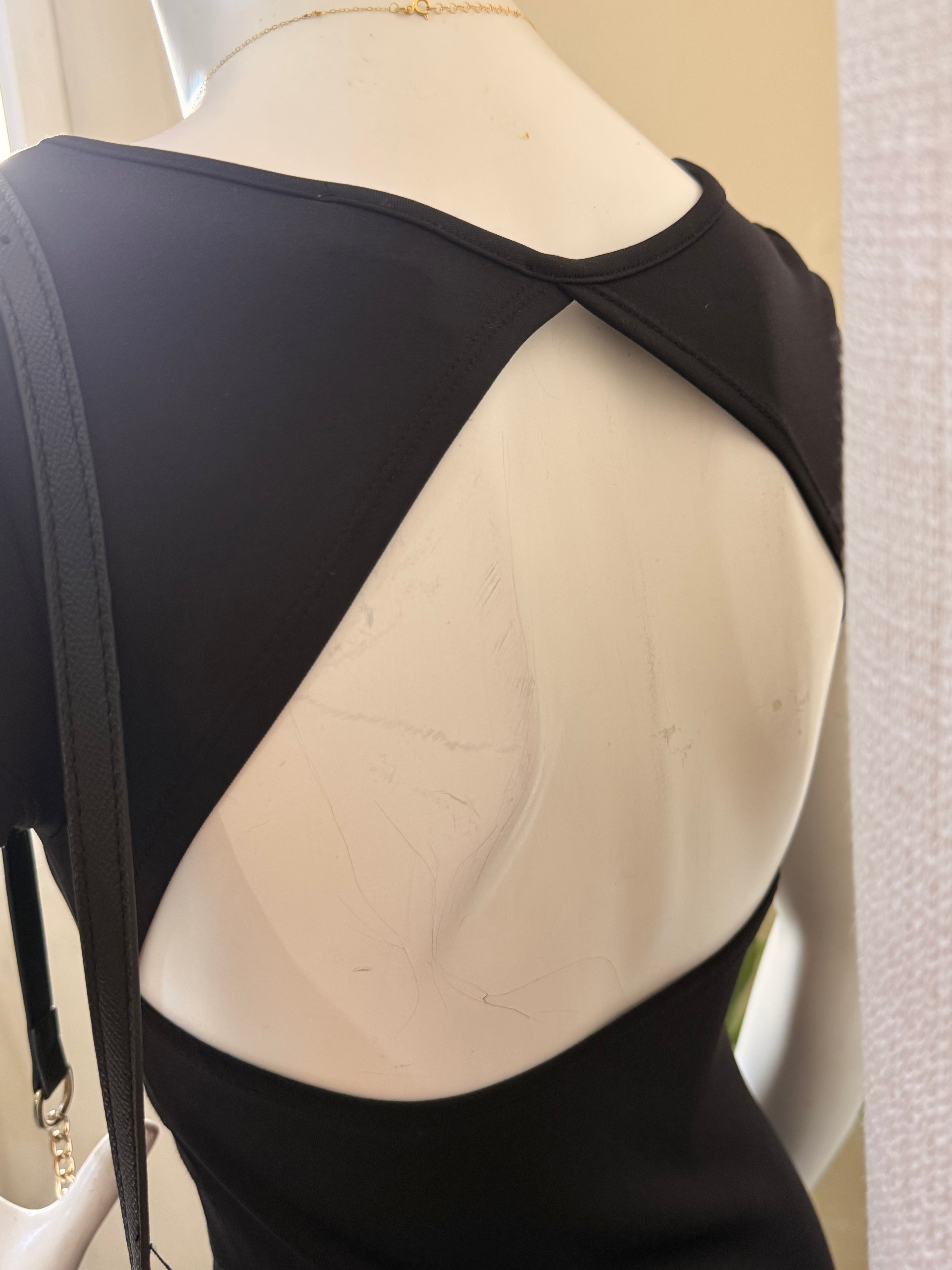 BERSHKA Collection Front-Zip Bandage Bodycon Dress - Classic Black (Size S)