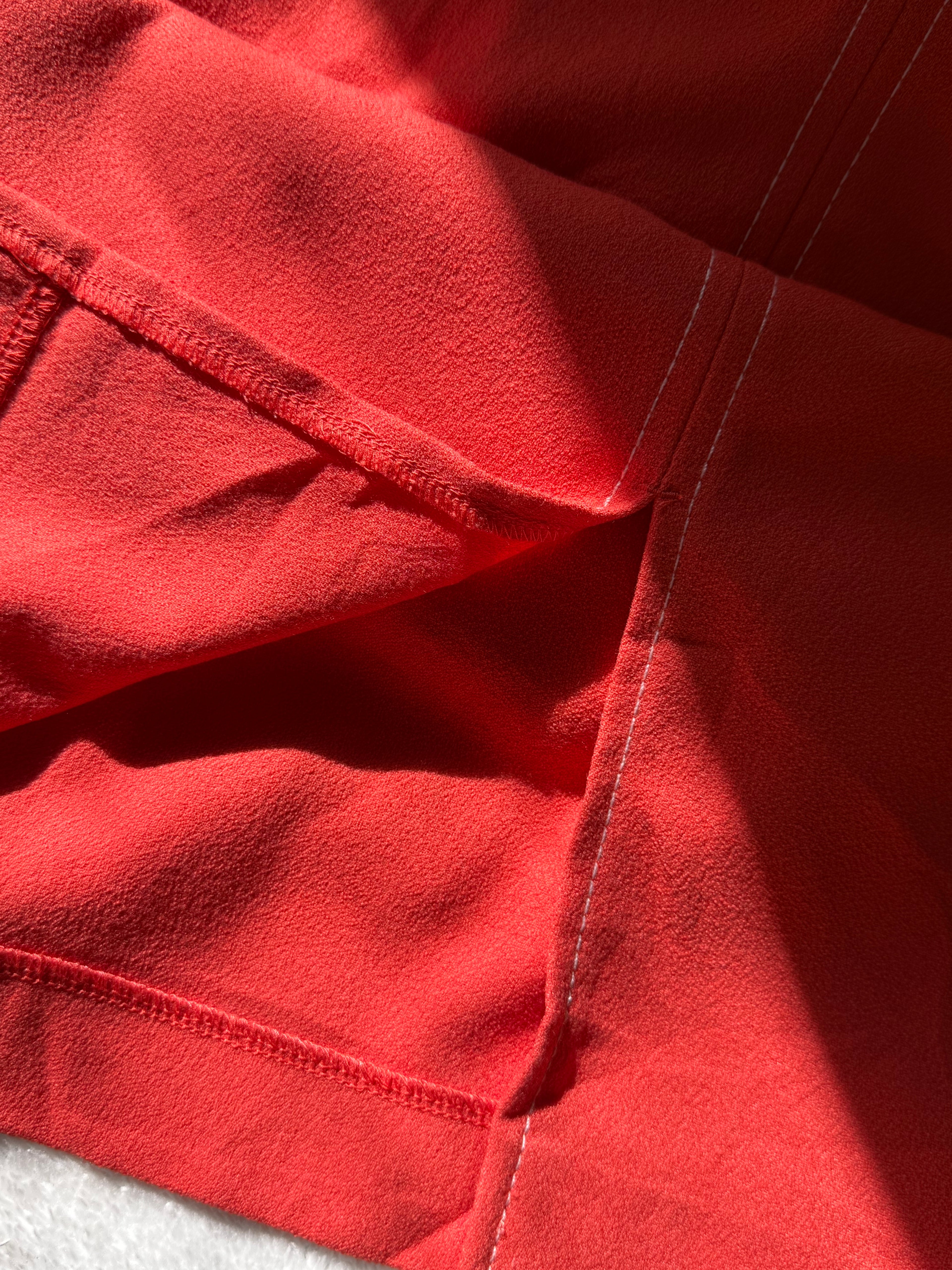 Chic Preloved NEXT Coral Belted V-Neck Dress - UK 12 | UAE Fashion