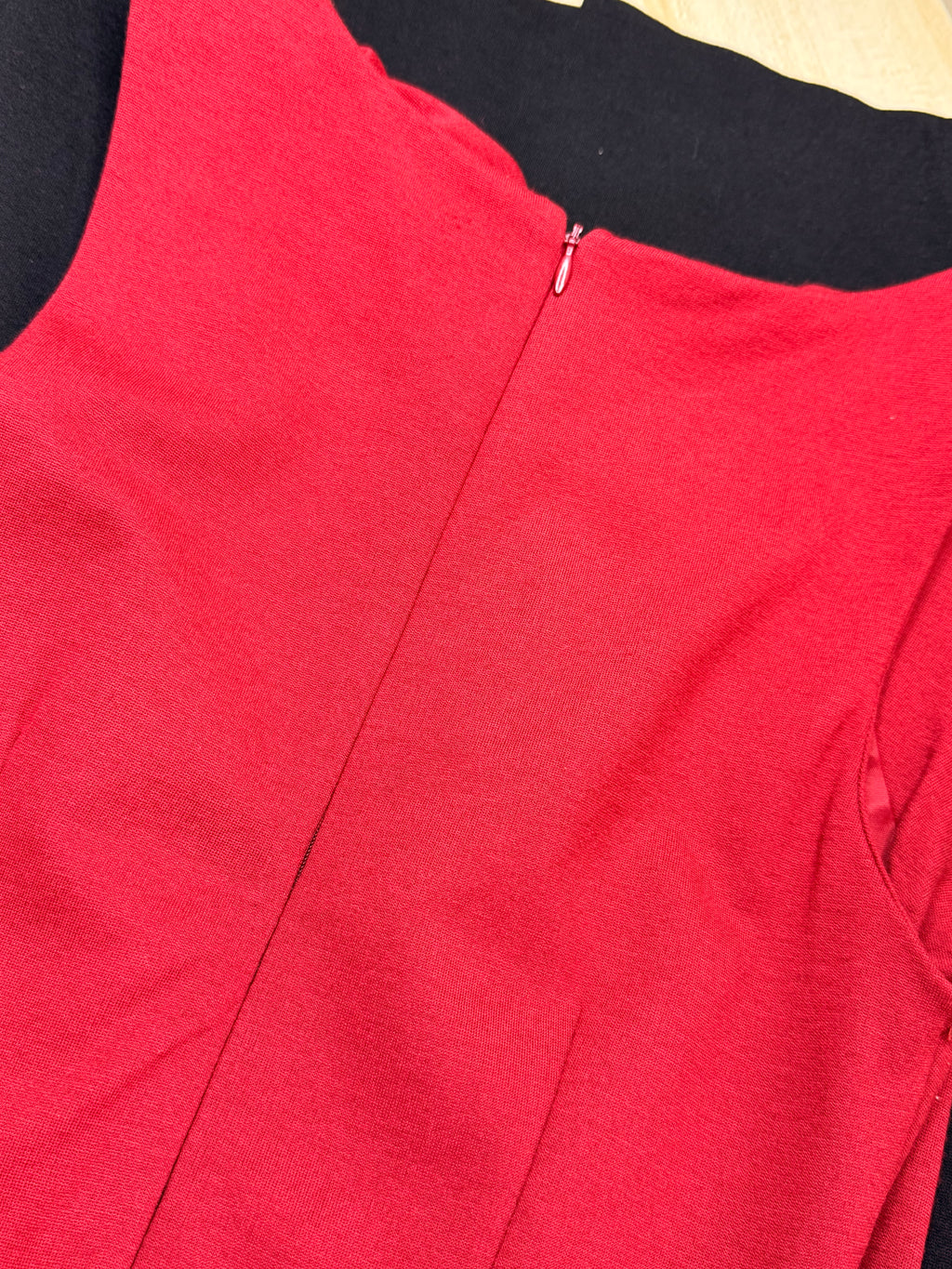Mango Collection Colorblock Cowl Neck Sheath Midi Dress (Size EUR S / US XS)