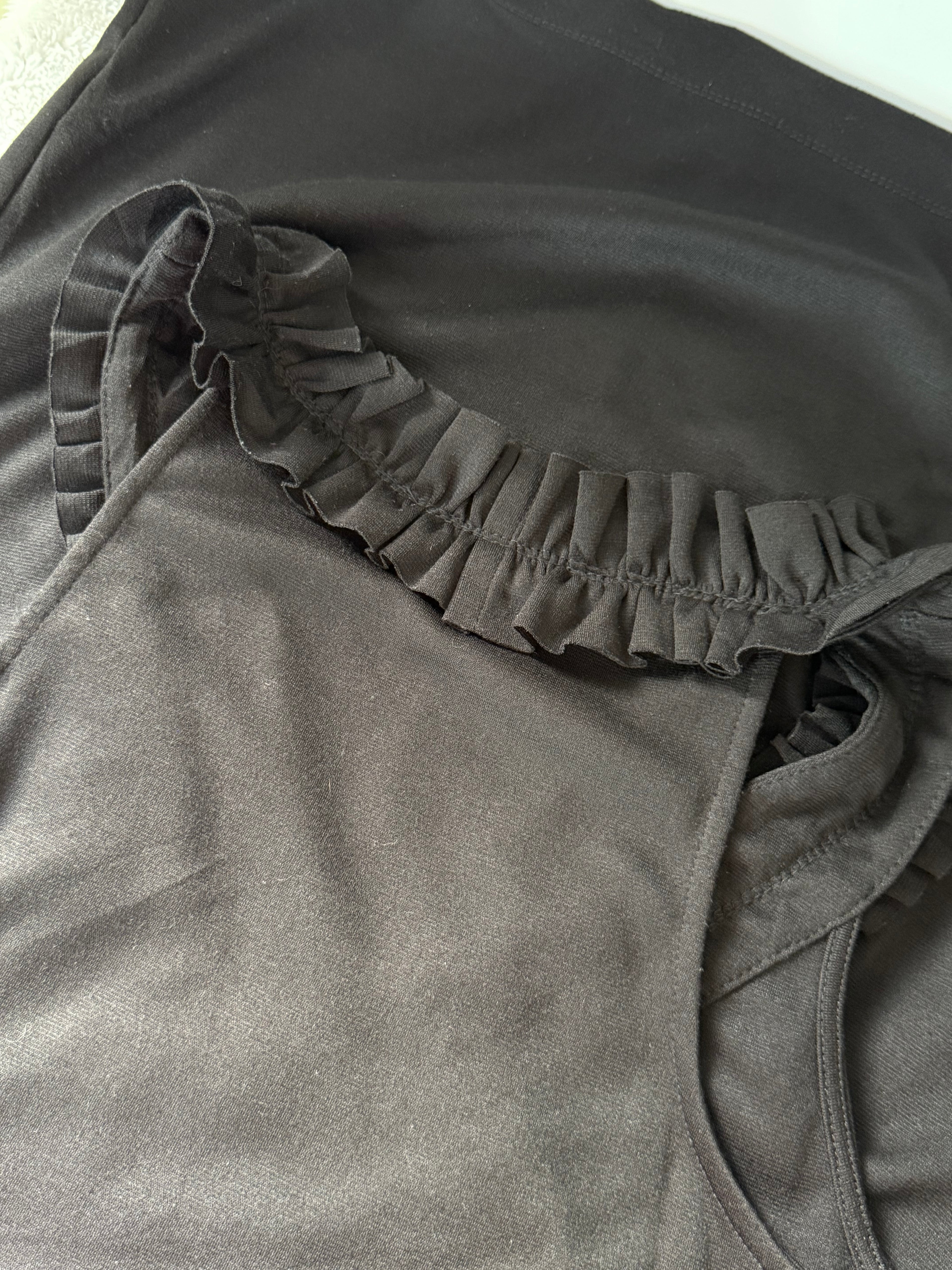 BAILEY BLUE Black Sleeveless Ruffle Trim Dress | Size M (Preloved)