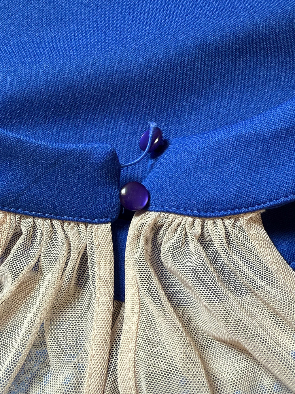 💙 Amy Child Royal Blue & Lace Halter Dress (UK 8)