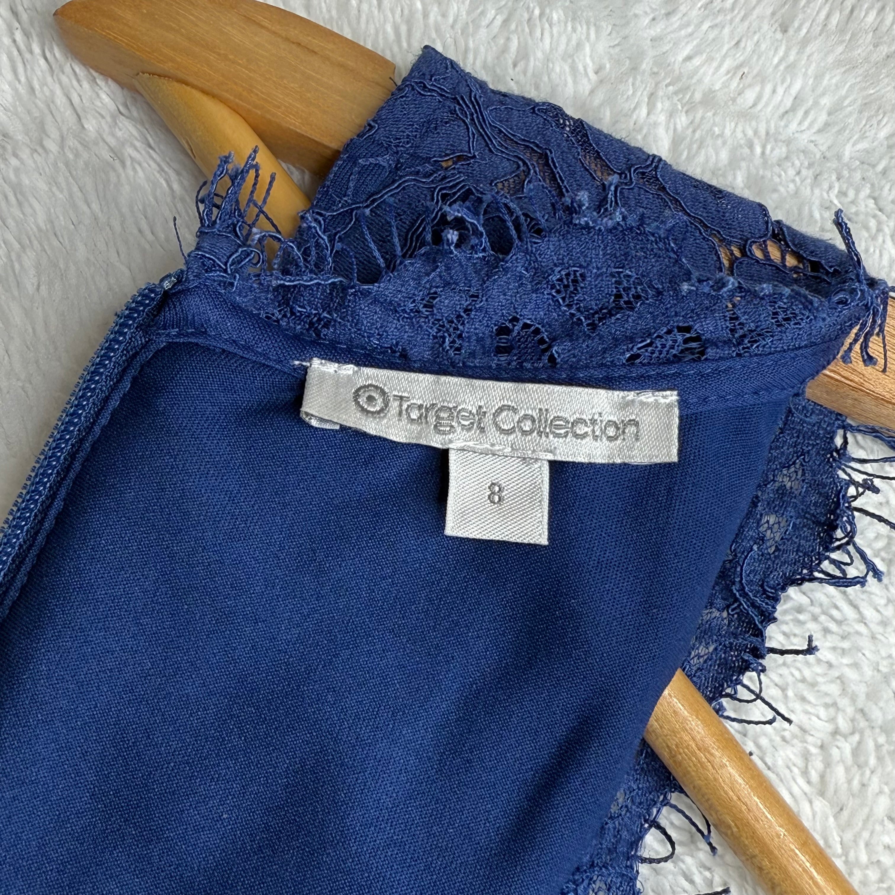 Target Collection Navy Blue Lace A-line Dress