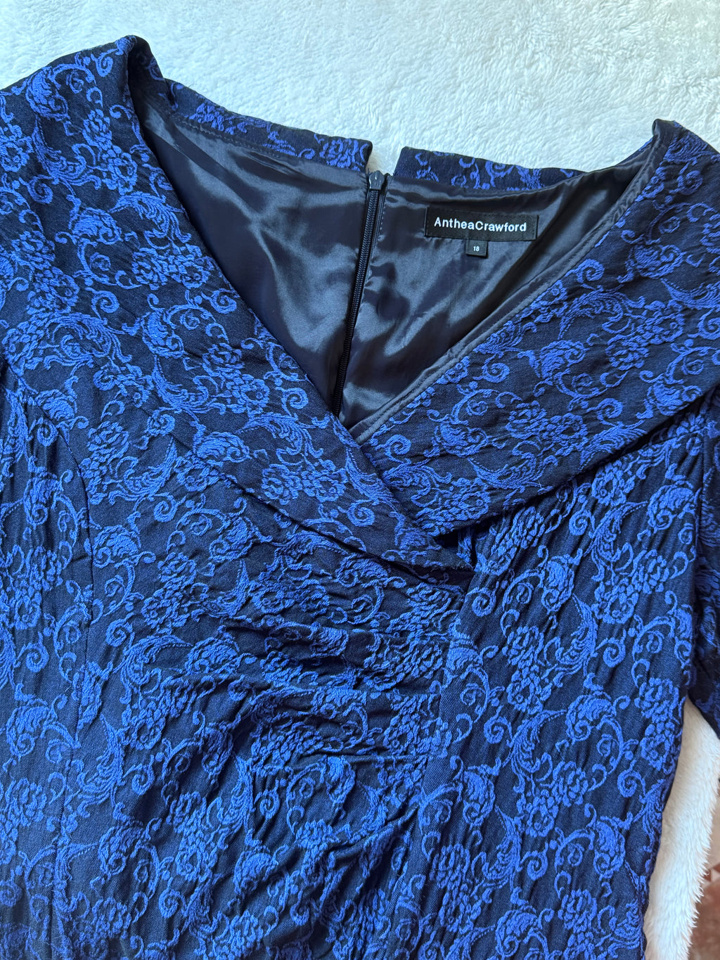 Anthea Crawford Plus Size Blue Wrap Dress (UK 18)