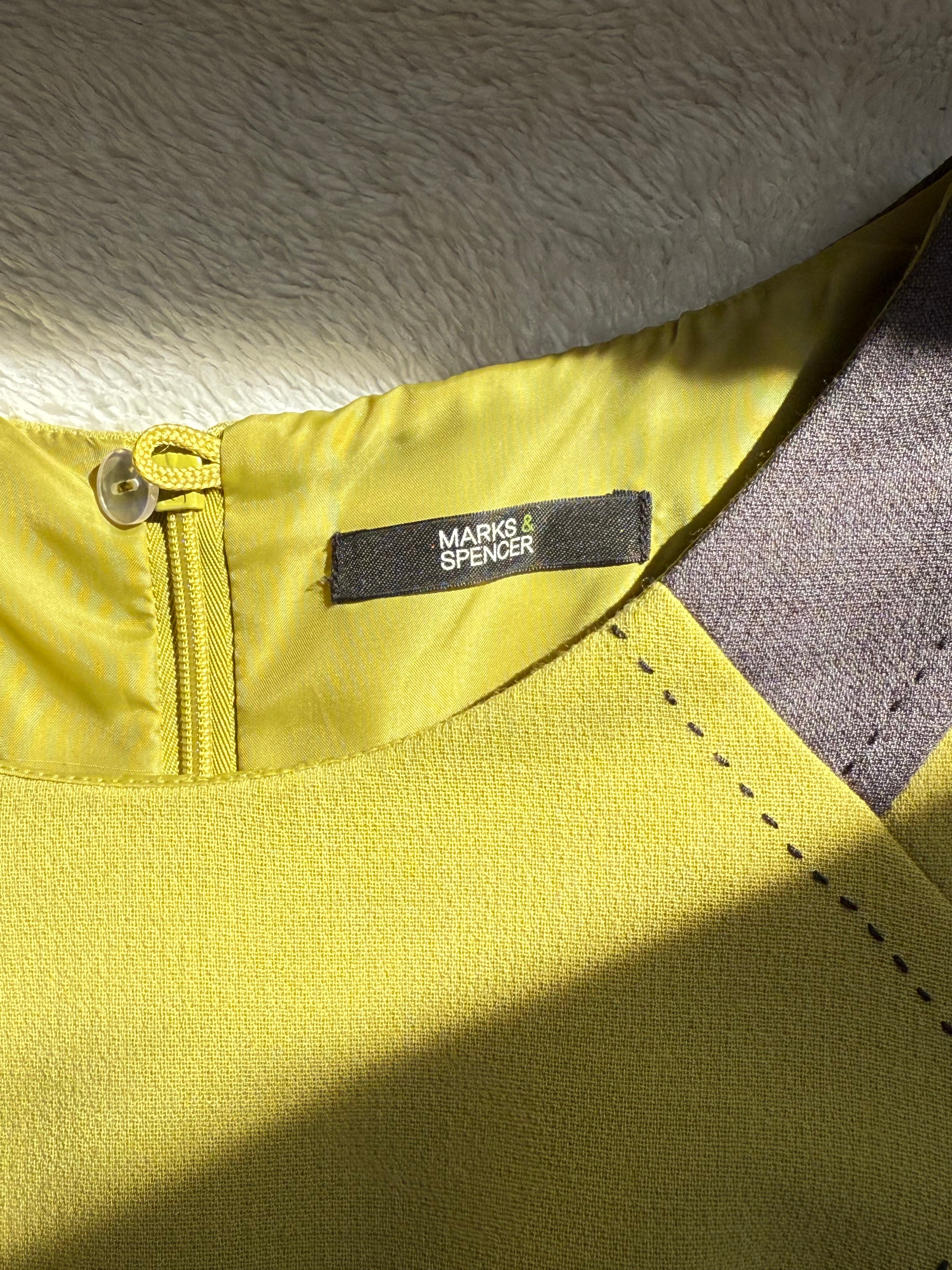 🍸 Timeless Quality: Marks & Spencer Color-Block Dress (UK 12)