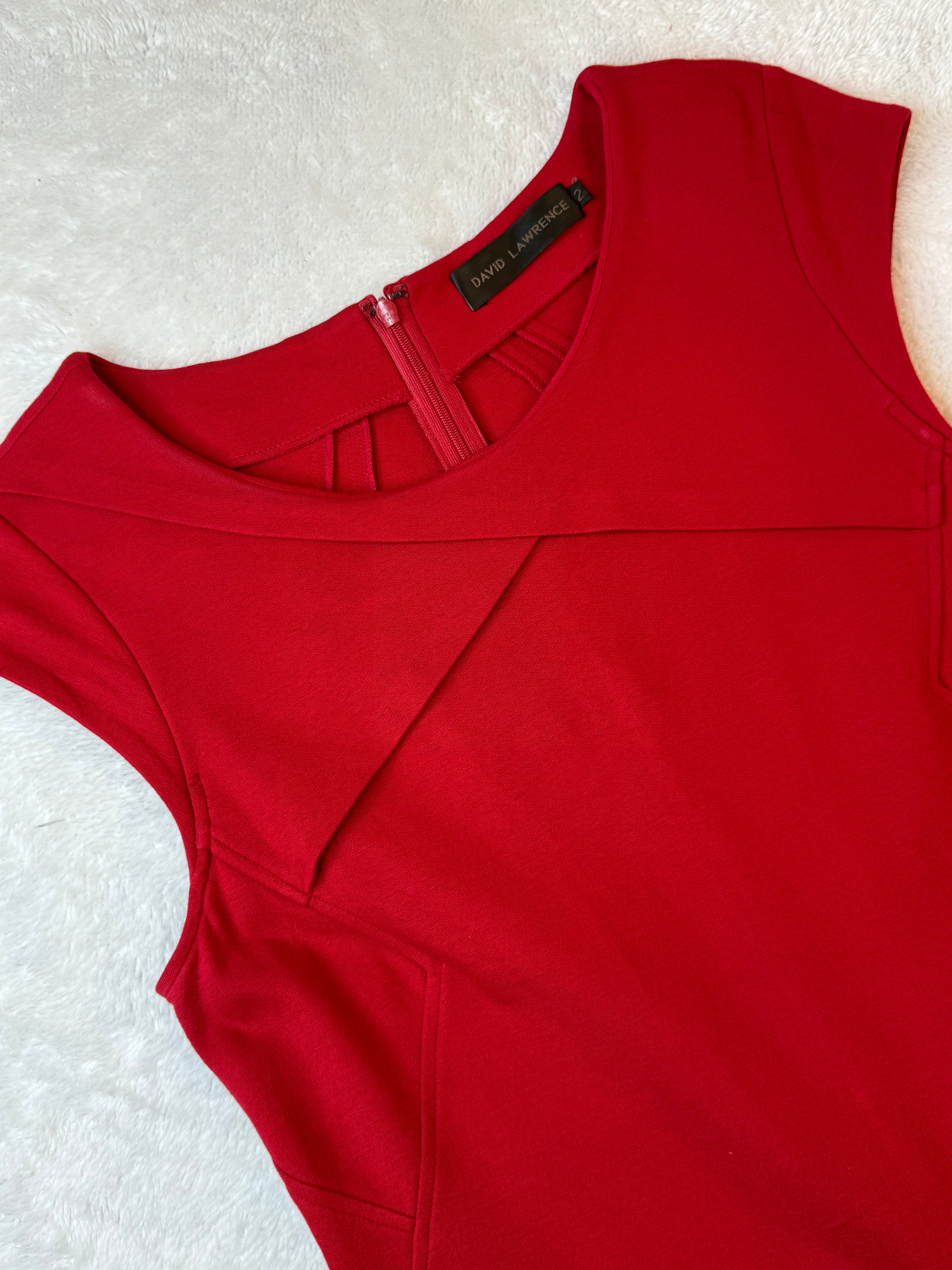 David Lawrence Red Corporate Sheath Dress | UK 12