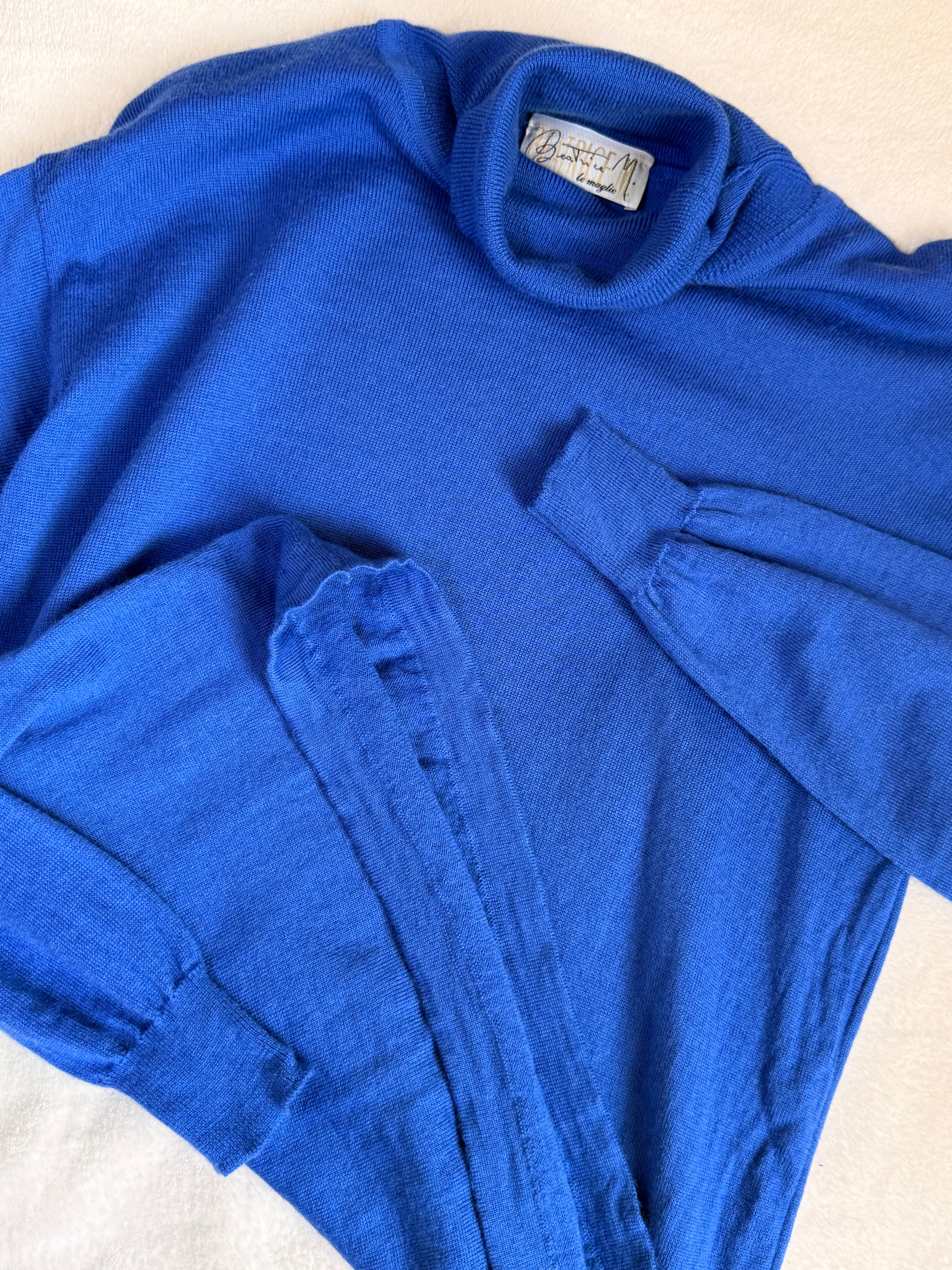 BEATRICE M. Royal Blue Turtleneck | UK 8