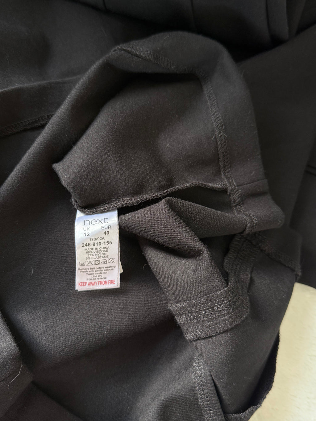 NEXT TAILORING Black Square-Neck Pencil Dress | UK 12 (Preloved)