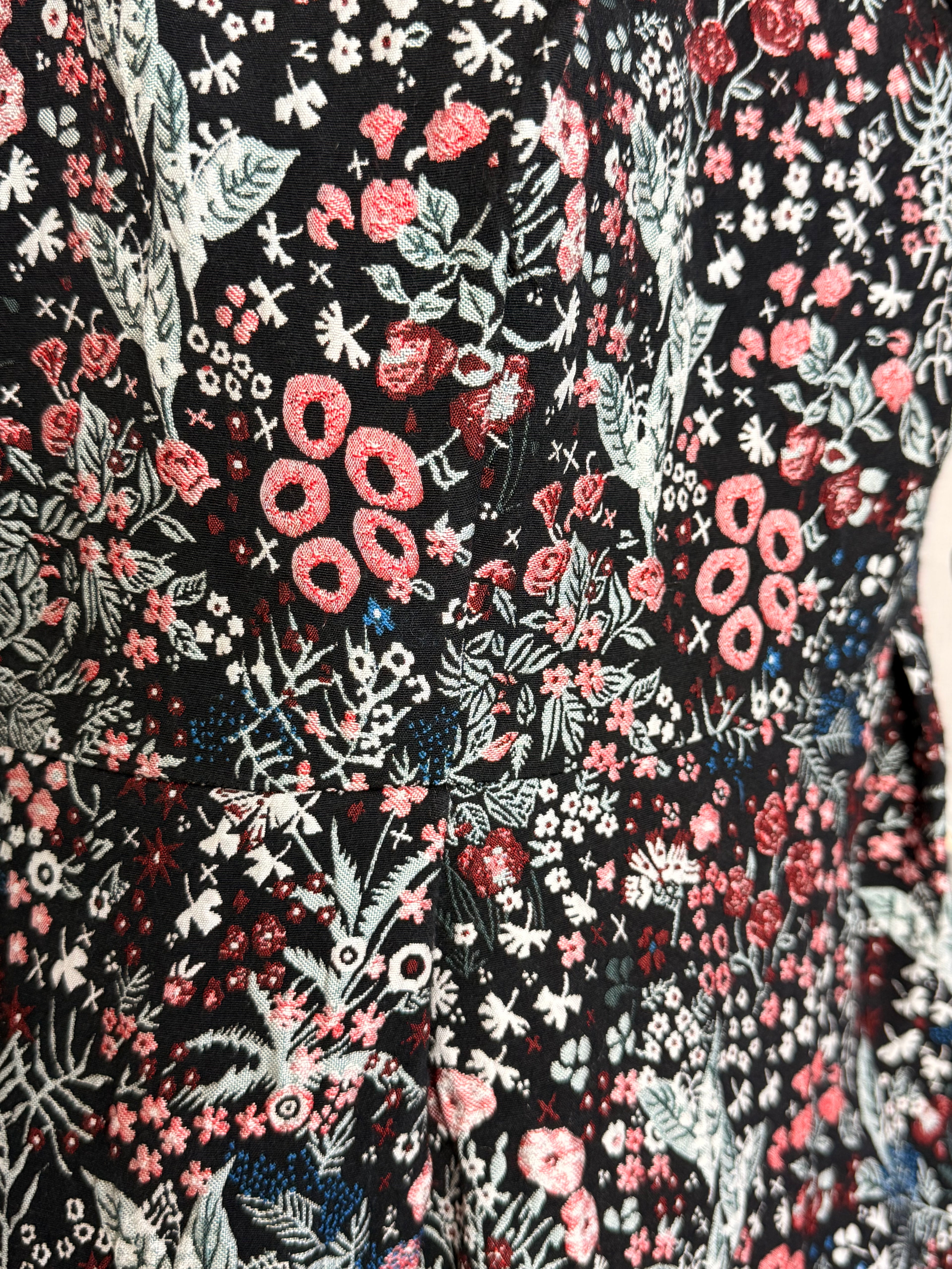 H&M Floral Brocade Tapestry Sleeveless Mini Dress - Size US 14 - Large