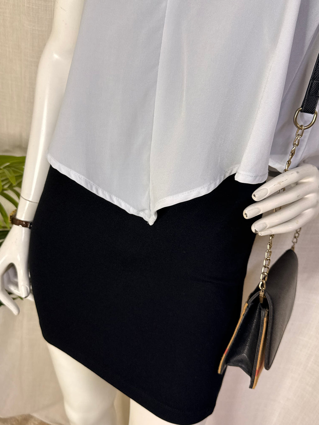 Zara Trafaluc Monochrome Asymmetric Chiffon Layered Mini Dress – Size S / UK 8 | Small