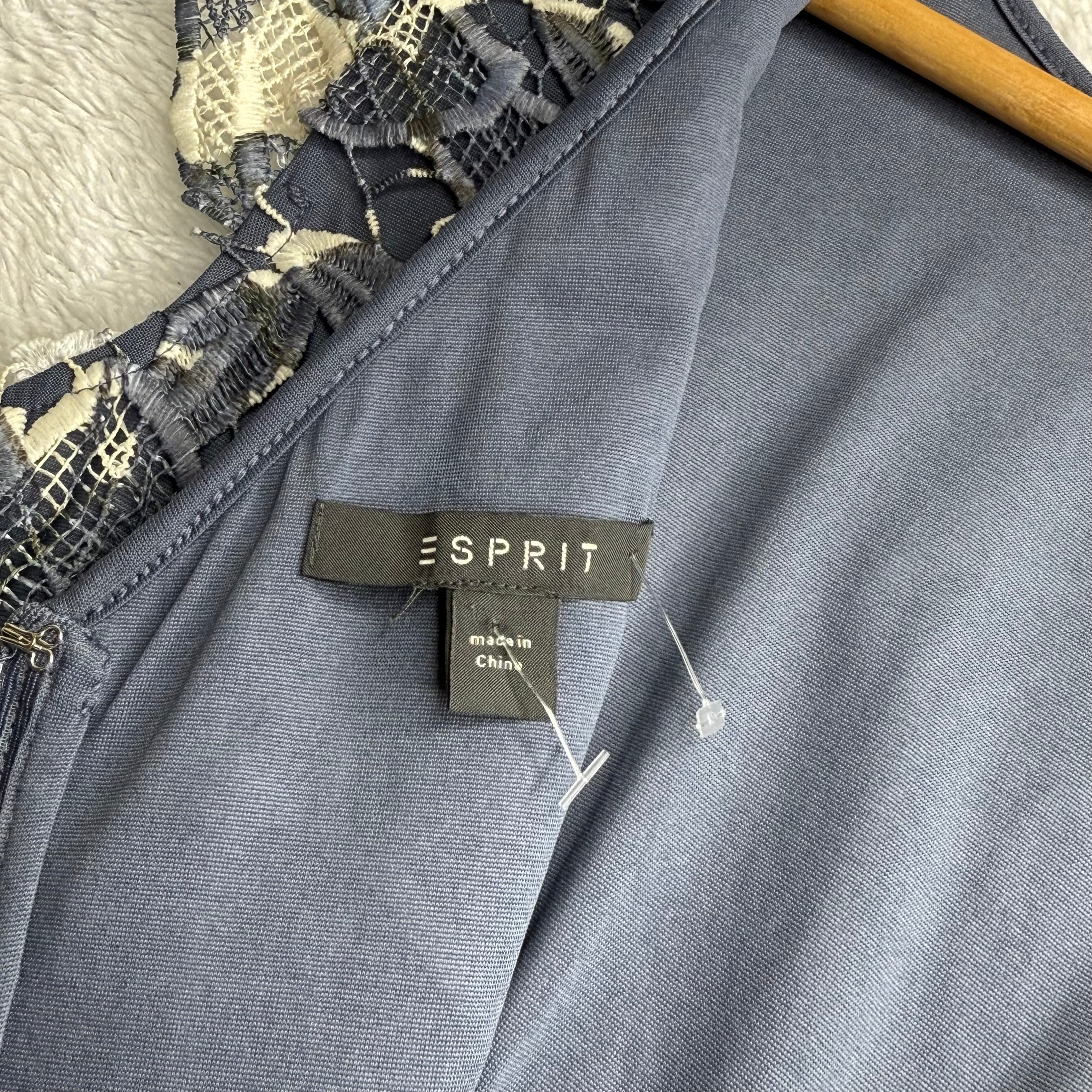 Esprit Navy & White Lace Sheath Dress