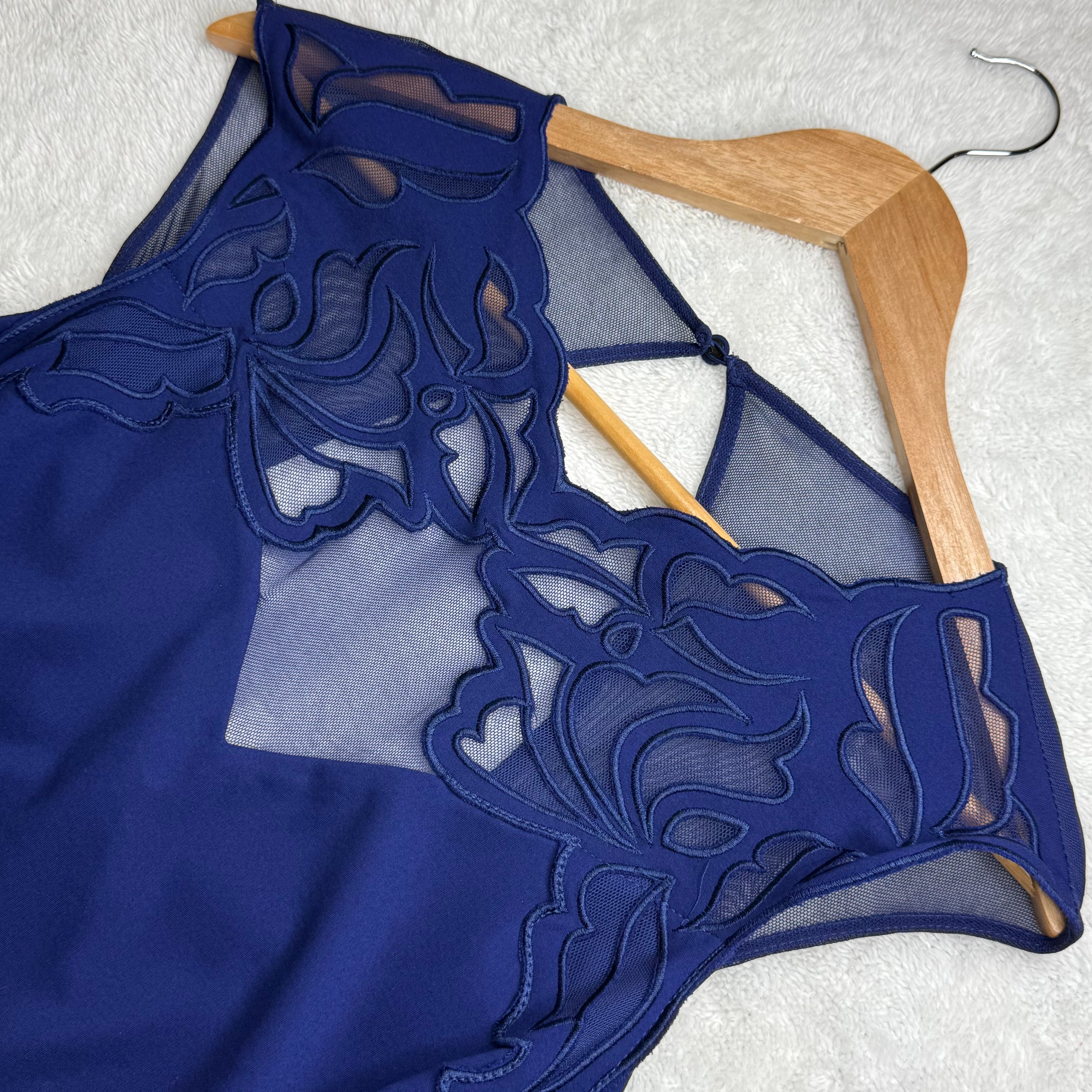 Lipsy London Navy Blue Lace Dress