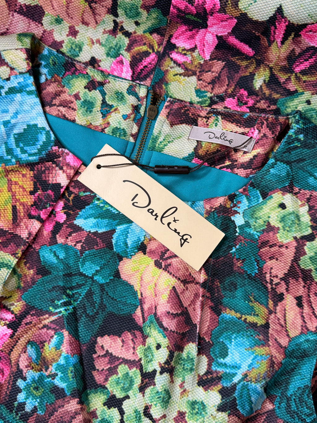 Darling Alice Jade Floral Tapestry Fitted Mini Dress – Size M / UK 10 | NWT