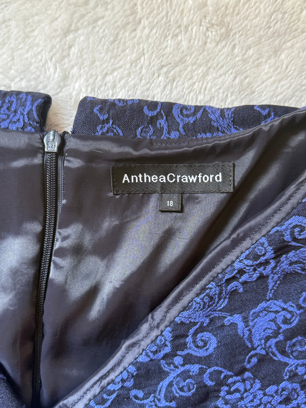 Anthea Crawford Plus Size Blue Wrap Dress (UK 18)