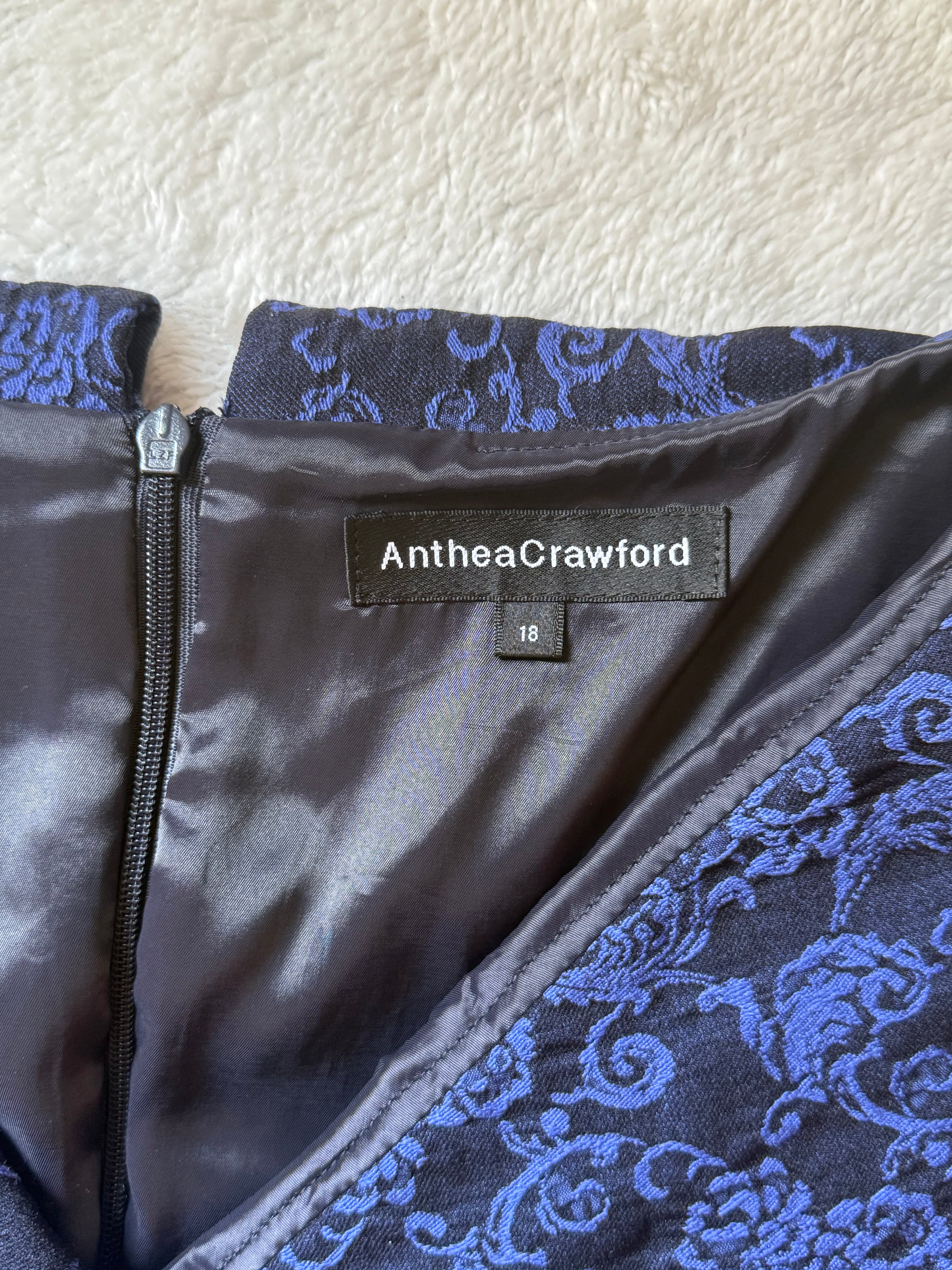 Anthea Crawford Plus Size Blue Wrap Dress (UK 18)